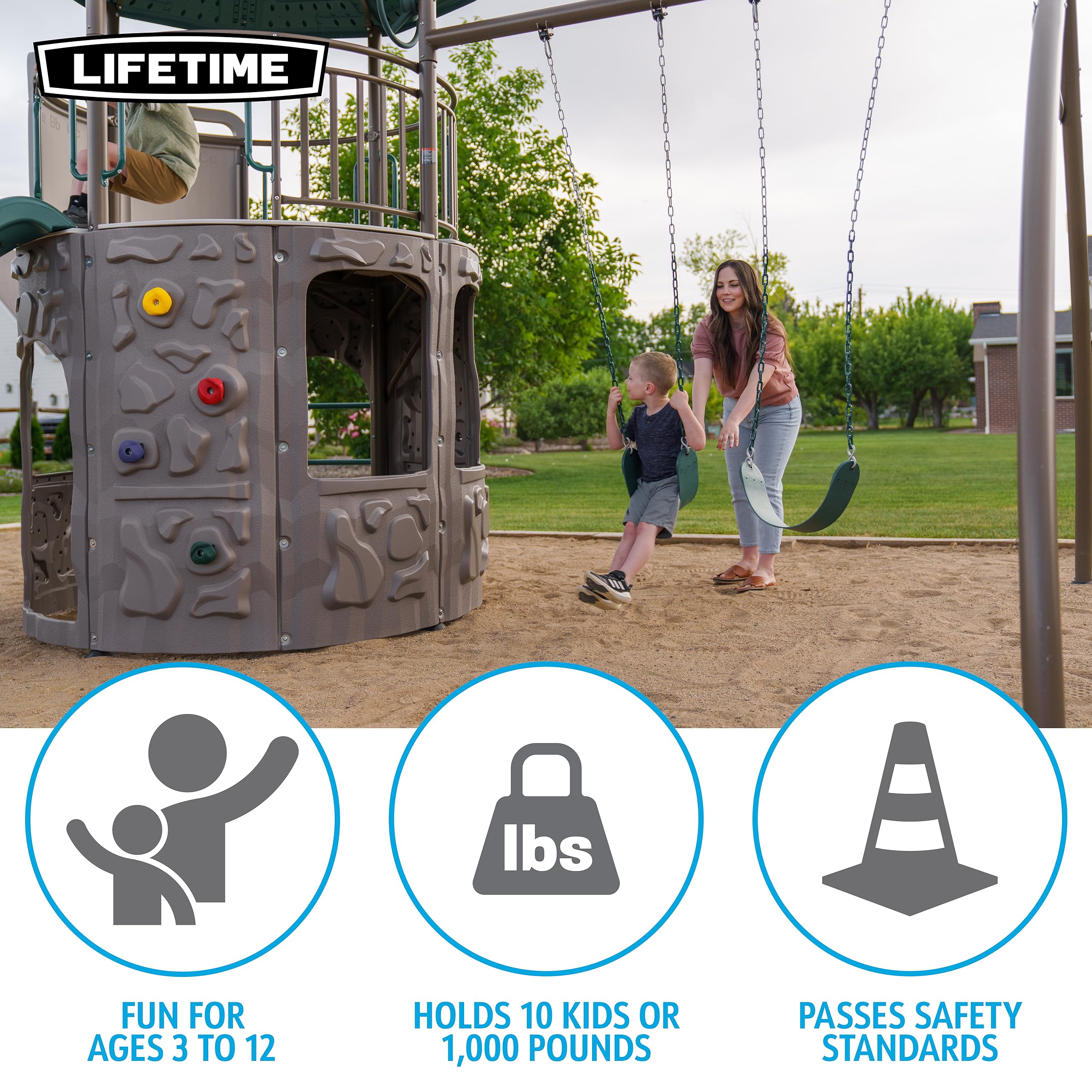 Adventure Tower Lifetime Swing Set Playset