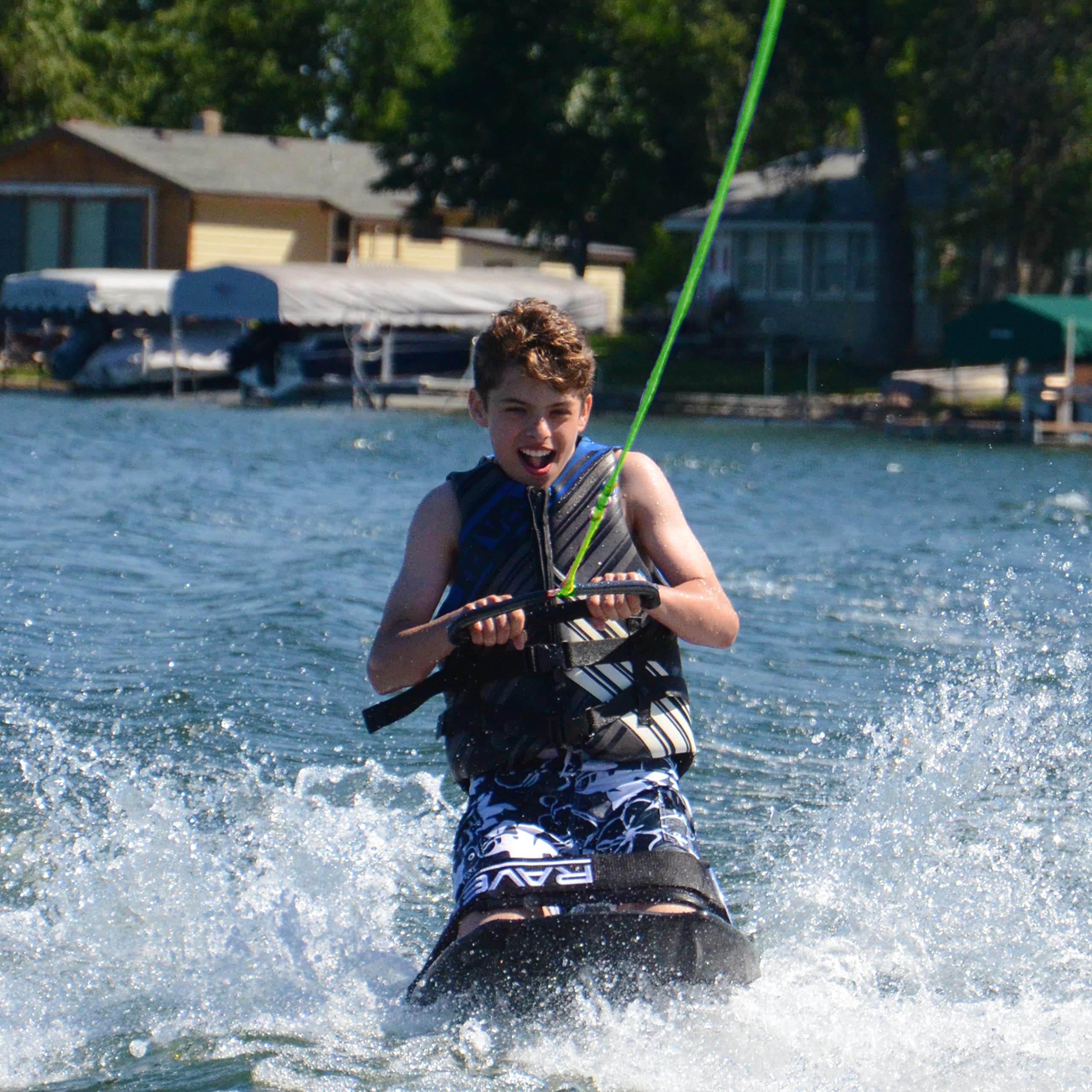 75' RAVE Sports 3-Section Wakeboard/Kneeboard Rope w/EVA Swirl Grip - Elite