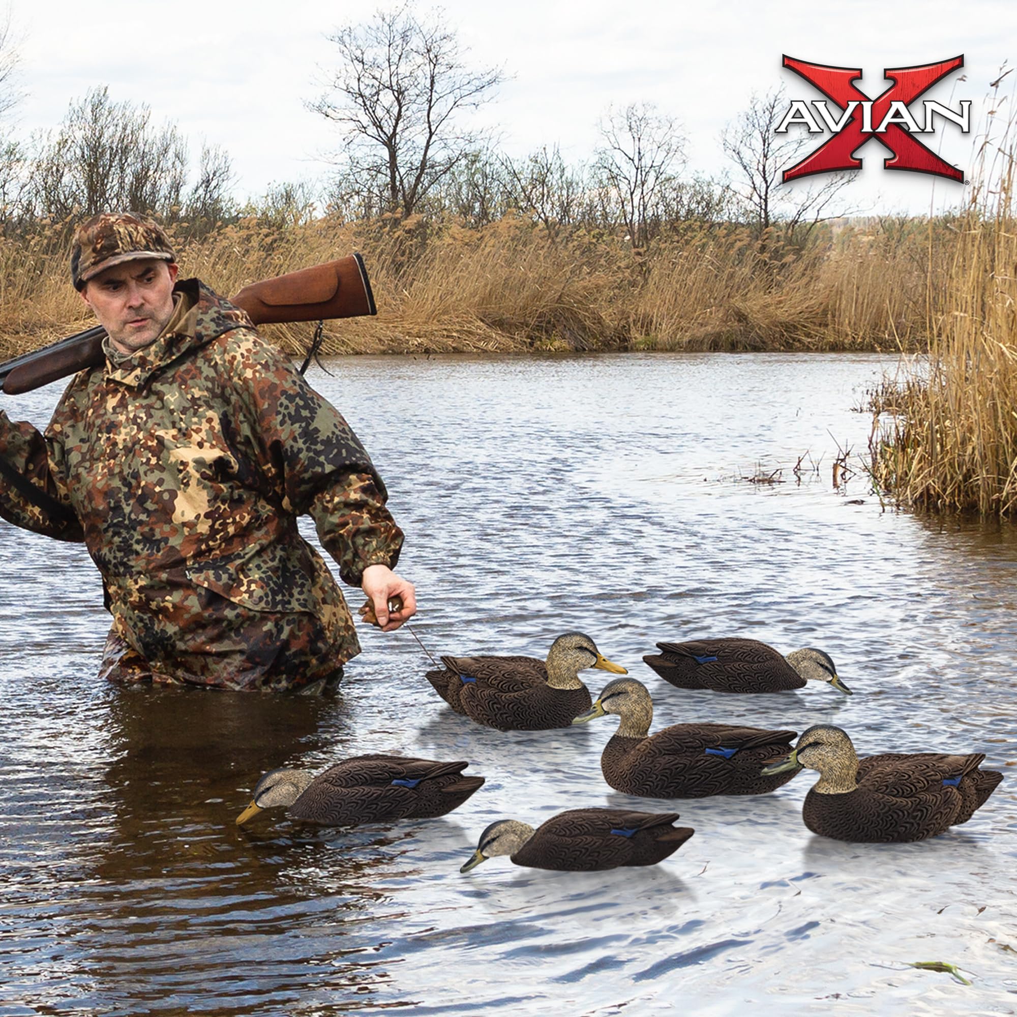 Black Duck Decoys Topflight: Realistic, Durable, and Motion-Activated Flocking (6 True-to-Life Postures)