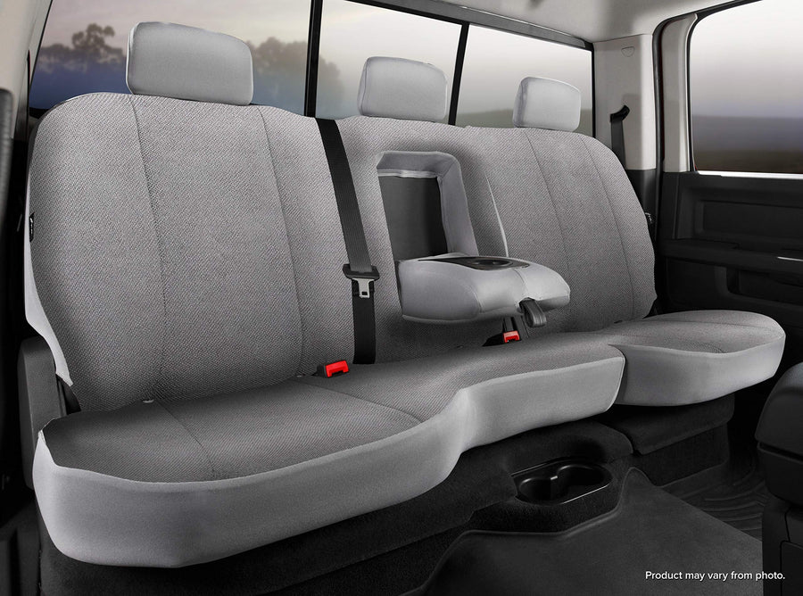 Gray Fia TRS42-55 Custom Fit Rear Seat Cover Split Seat 40/60 - Saddle Blanket (Solid Gray)