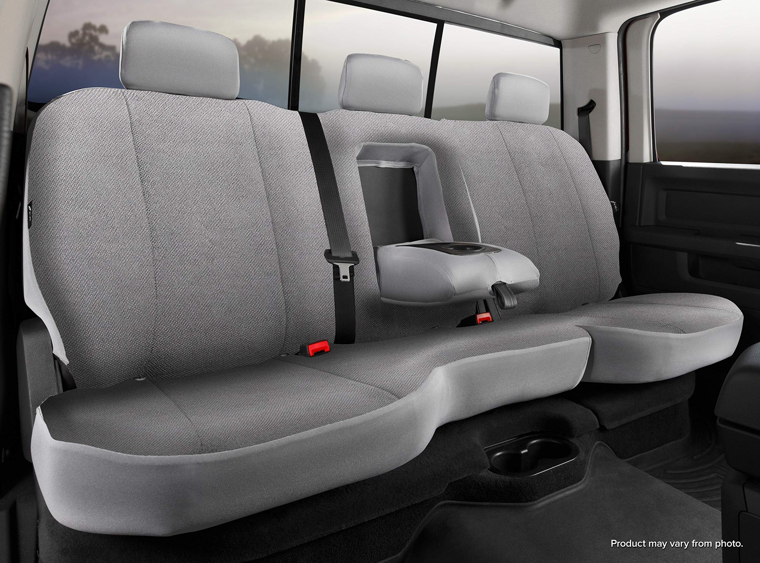 Fia Gray TRS42-54 Custom Fit Rear Seat Cover Split Seat 40/60 - Saddle Blanket (Solid Gray)
