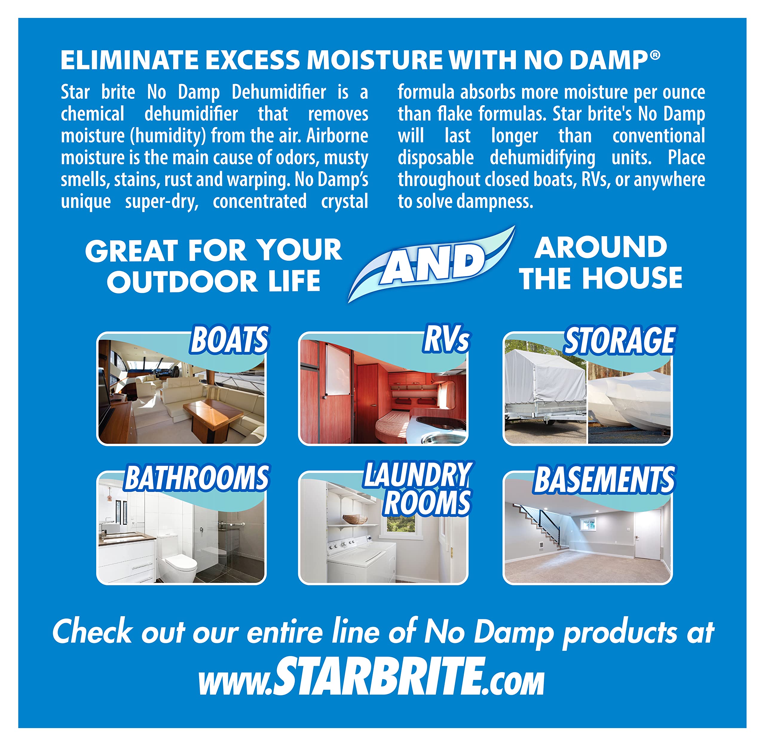 No Damp Star brite Dehumidifier 36 oz Bucket