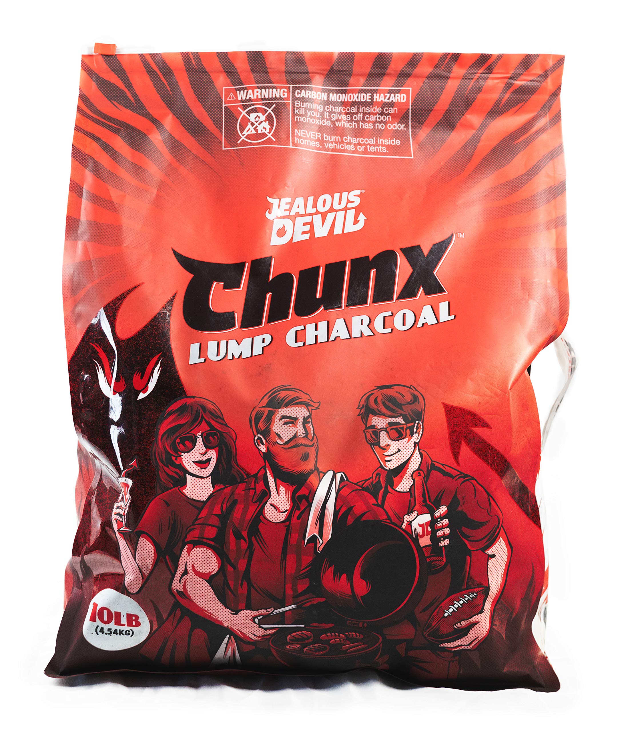 All Natural Jealous Devil Hardwood Lump Charcoal (1-10lbs Bag)