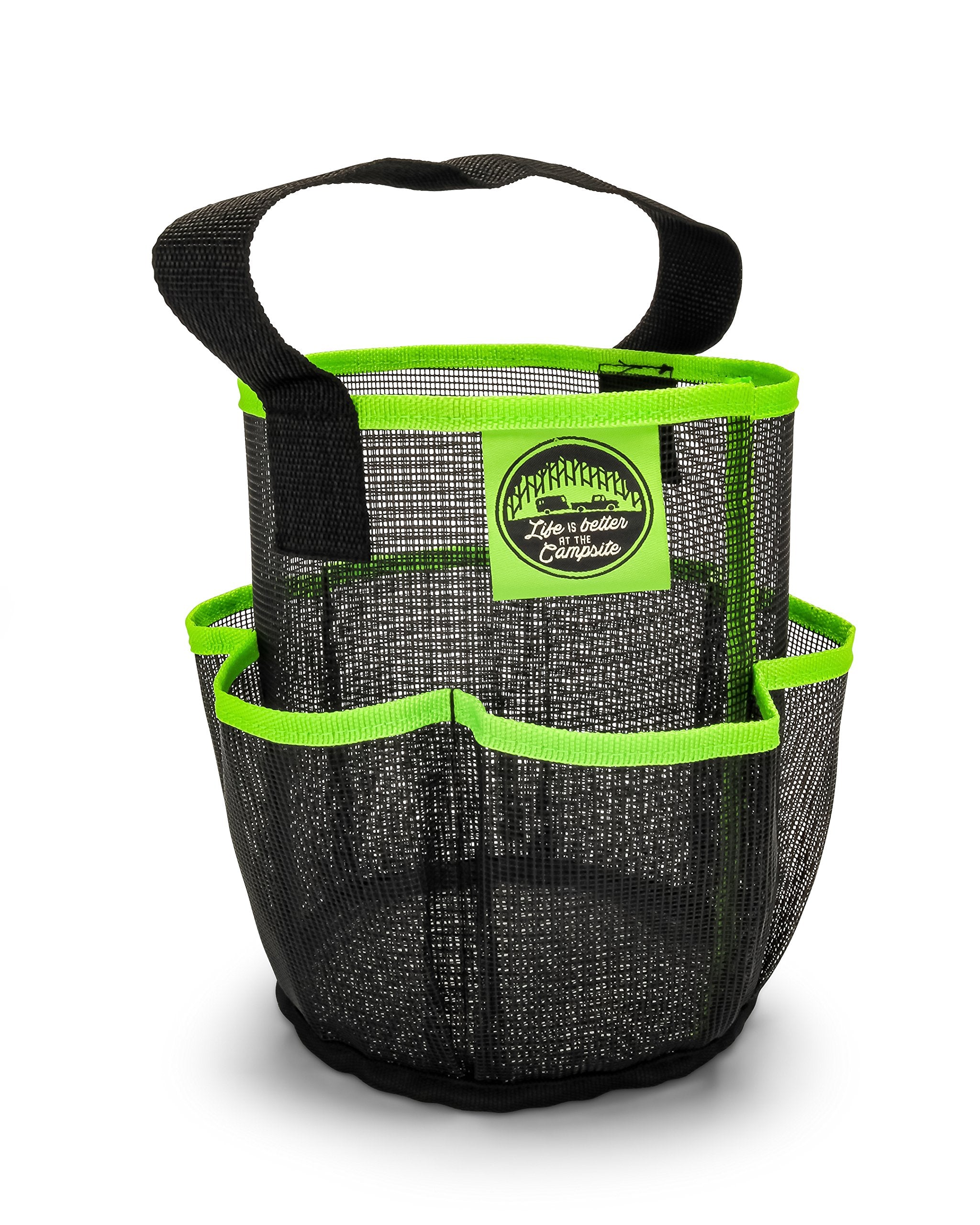 Black and Green Camco Shower Caddy | Mesh (51997)