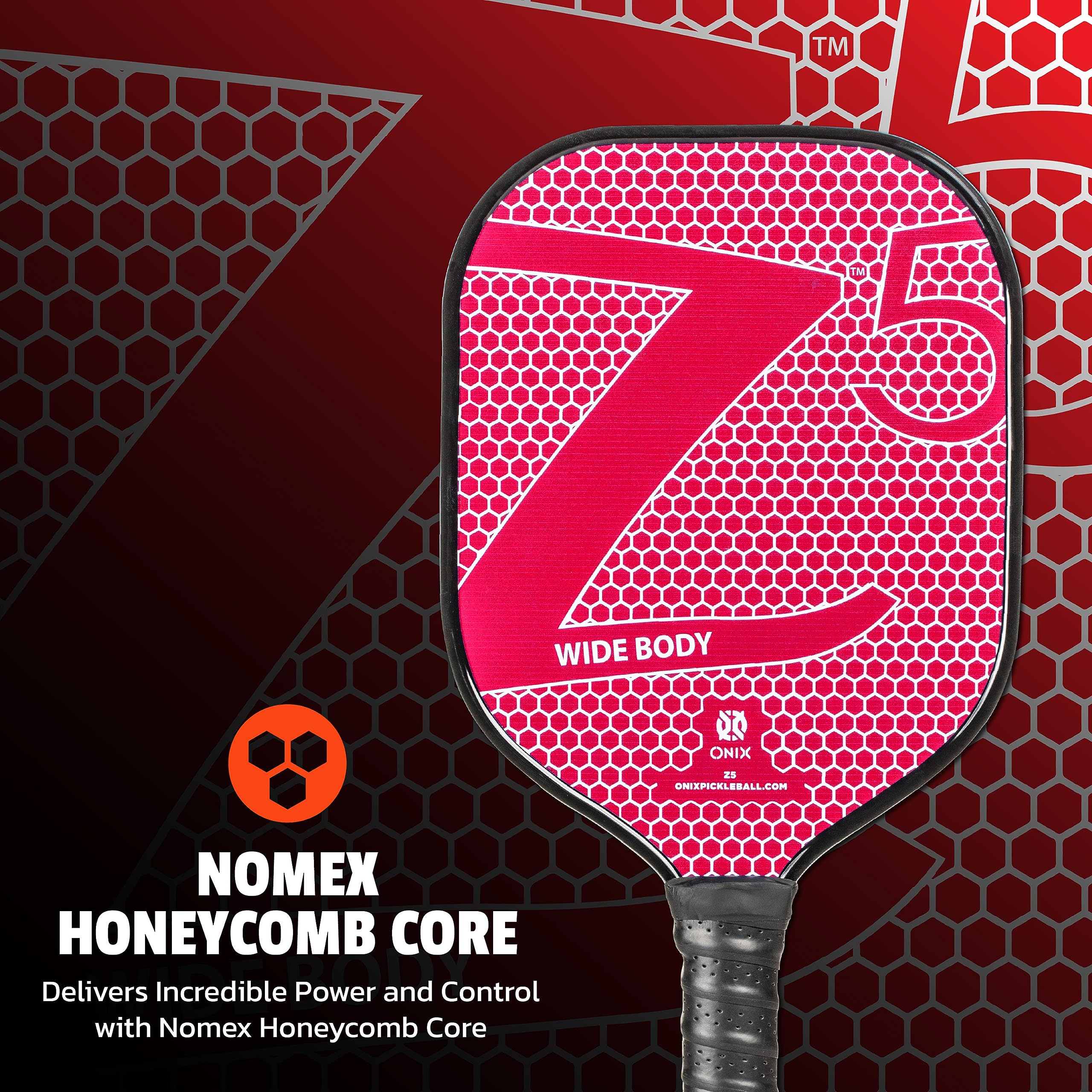 Composite Onix Z5 Pickleball Paddle, Red