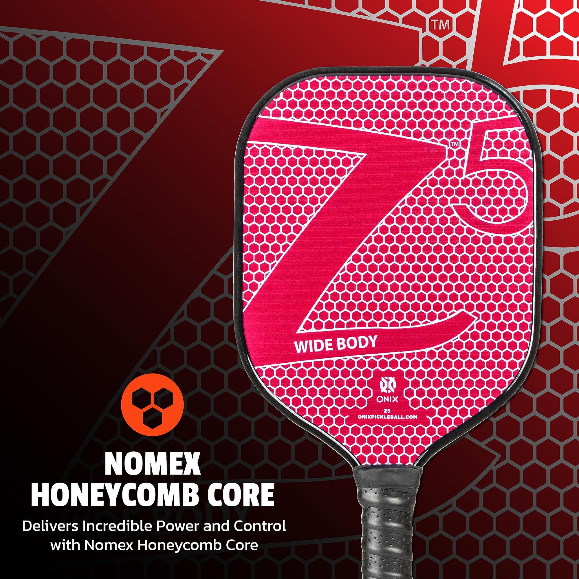 Composite Onix Z5 Pickleball Paddle, Red
