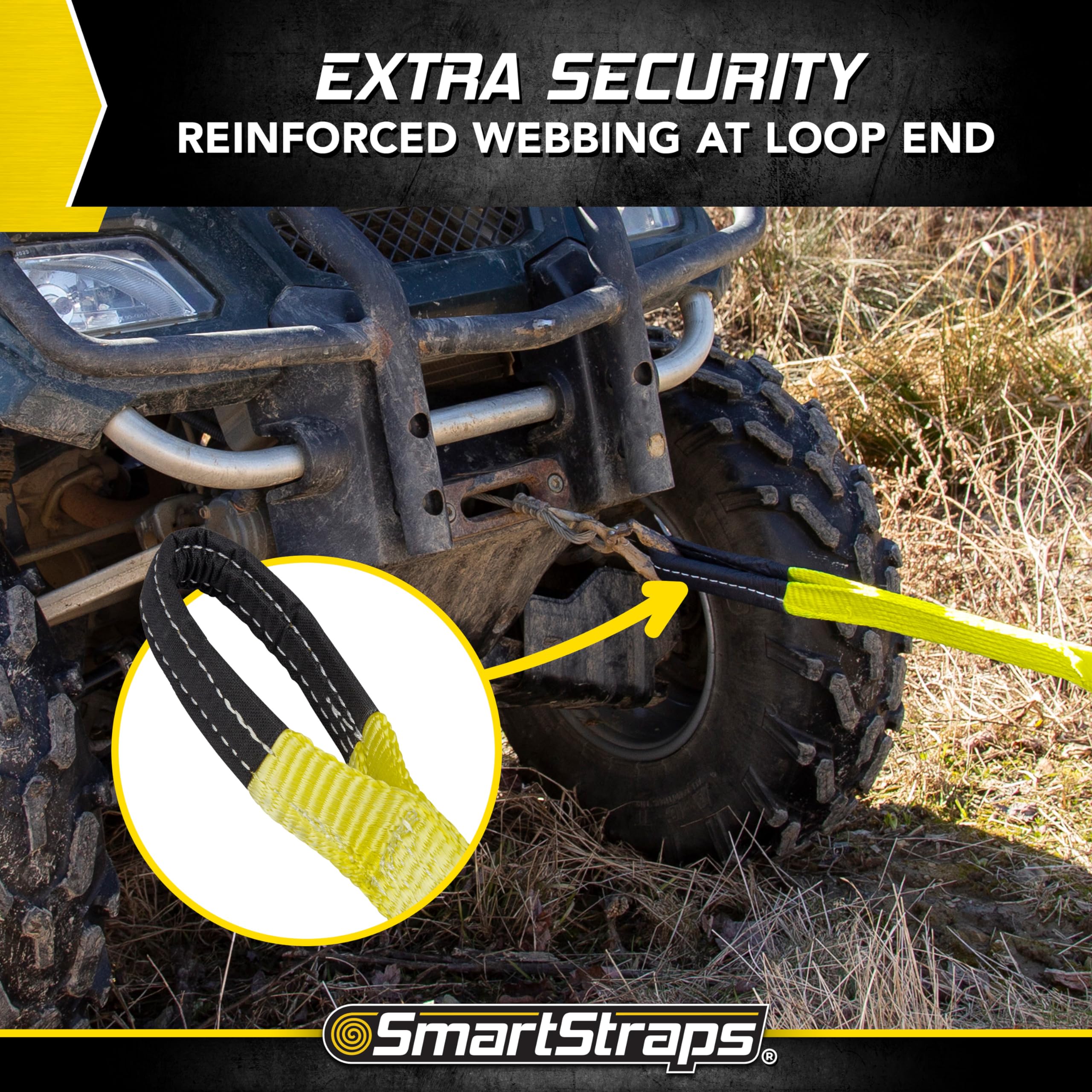 Recovery Strap SMARTSTRAPS - 2x30 YW Strap w Loop End 20,000lb