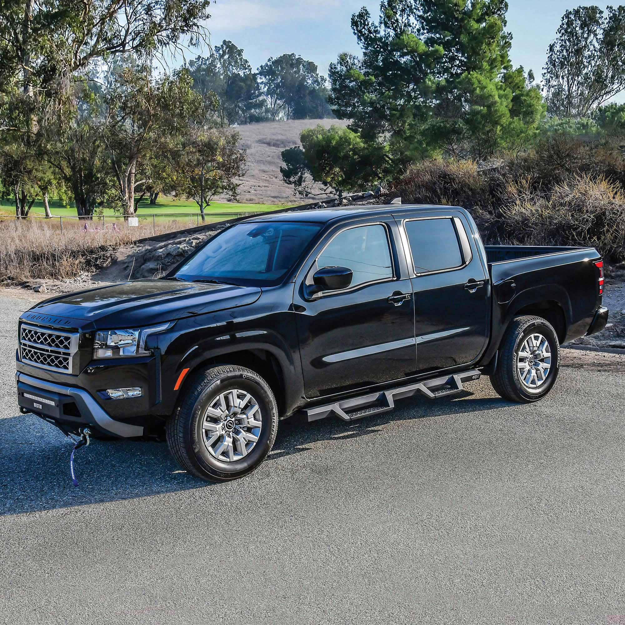 HDX Drop Westin 56-14215 Nerf Step Bars fits 2022-2023 Frontier Crew Cab Textured Black 1 Pair