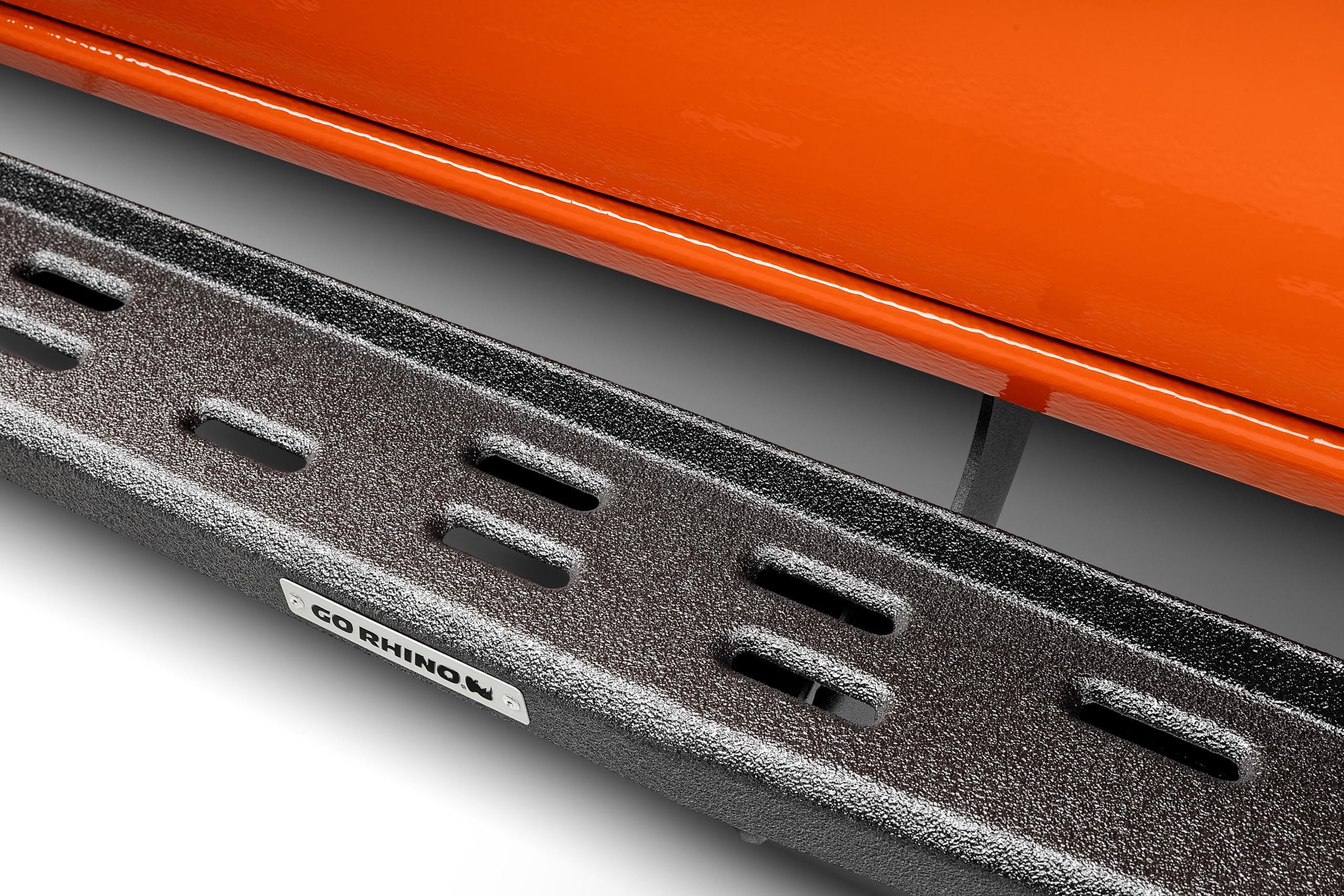 Go Rhino RB30 Running Boards & Slim Brackets | Cab Length, Galvanized Steel, Protective Bedliner Coating | 69643280ST | Fits 2024 Toyota Tacoma Double Cab