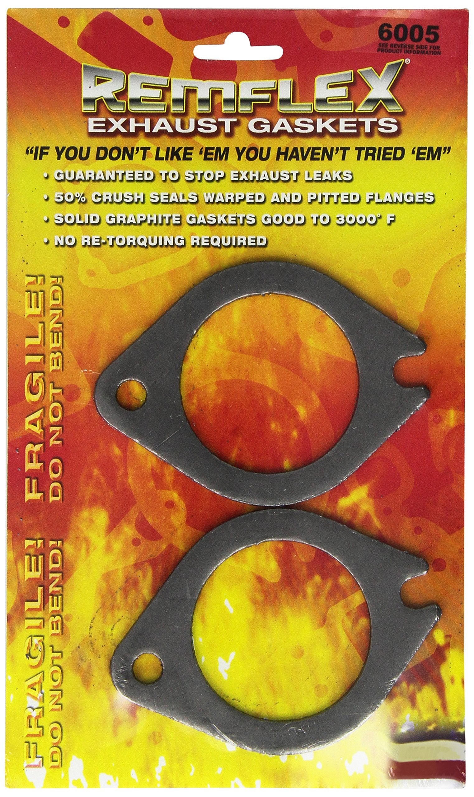 Exhaust Collector Gasket Remflex for Mopar, (Set of 2)