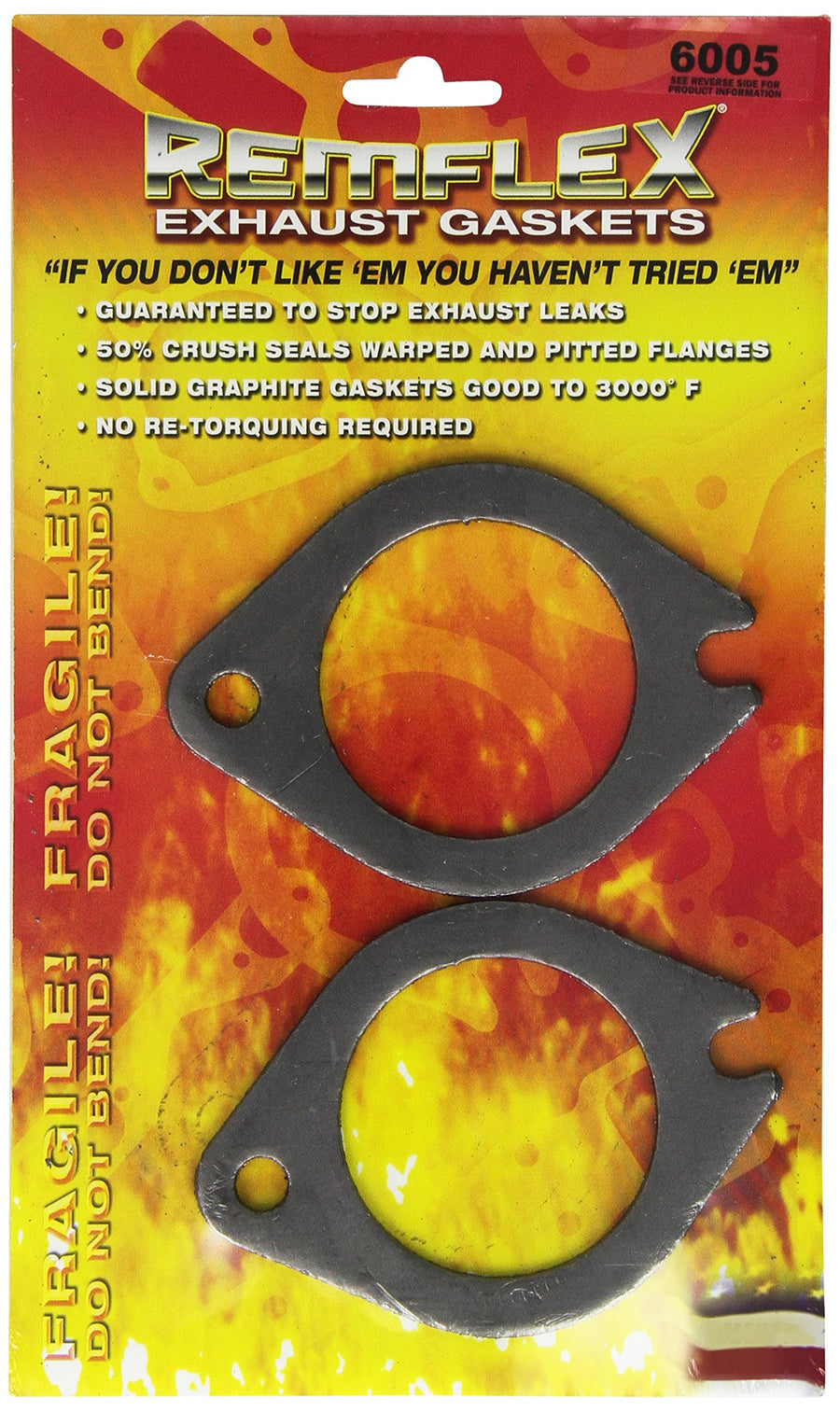 Exhaust Collector Gasket Remflex for Mopar, (Set of 2)