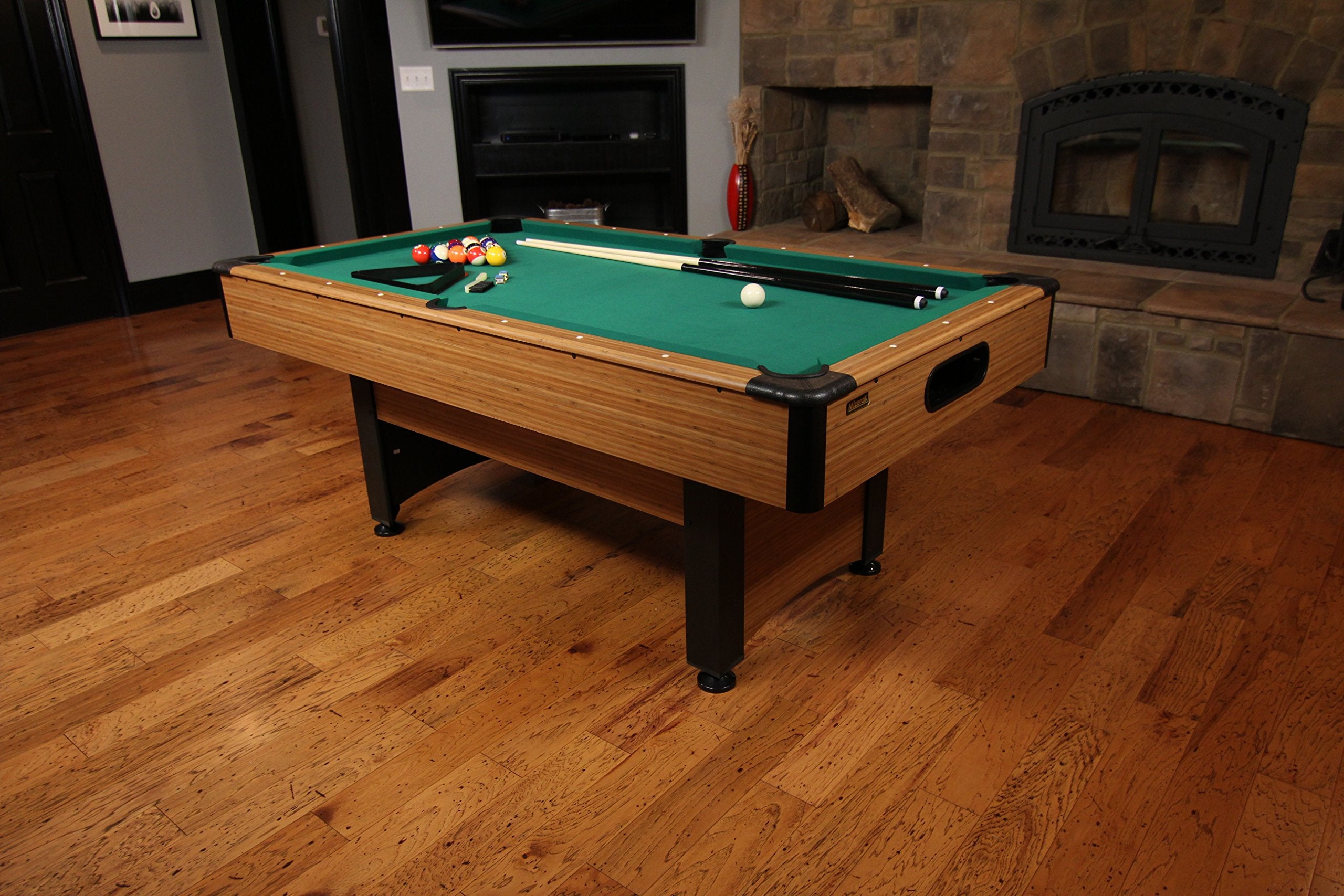 Mizerak 6.5' Dynasty Space Saver Billiard Table with Leg Levelers, Automatic Ball Return, and Classic Green Nylon Cloth