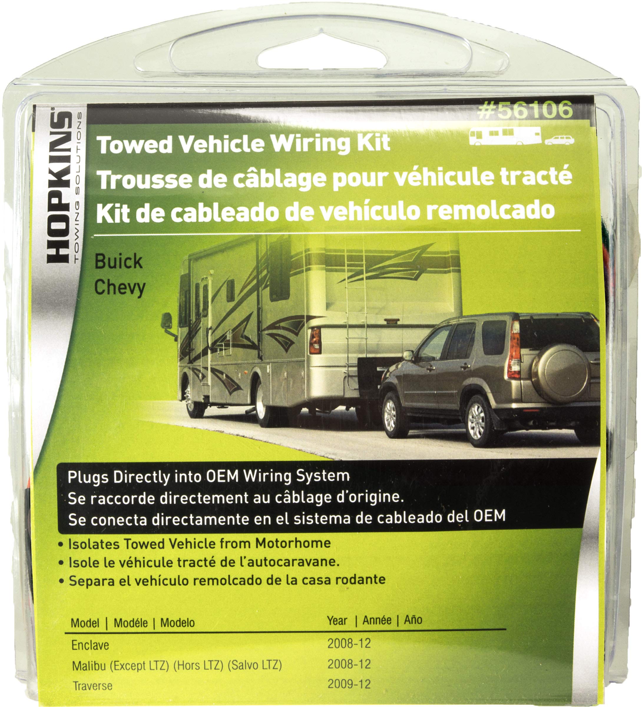 Plug-In Hopkins Simple Towed Vehicle Wiring Kit 56106