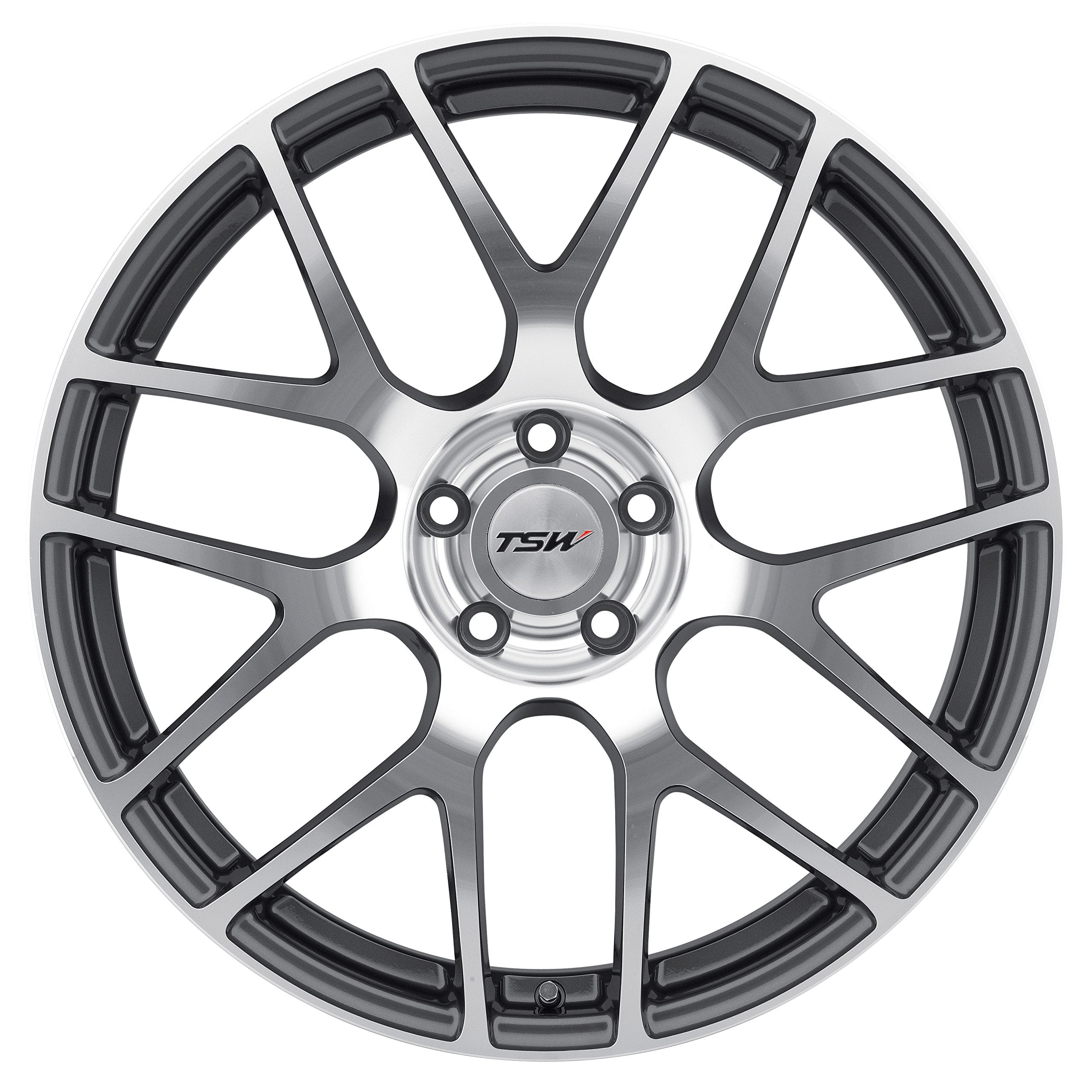 Gunmetal TSW Alloy Wheels Nurburgring Wheel with Machined Face (18x8"/5x100mm)