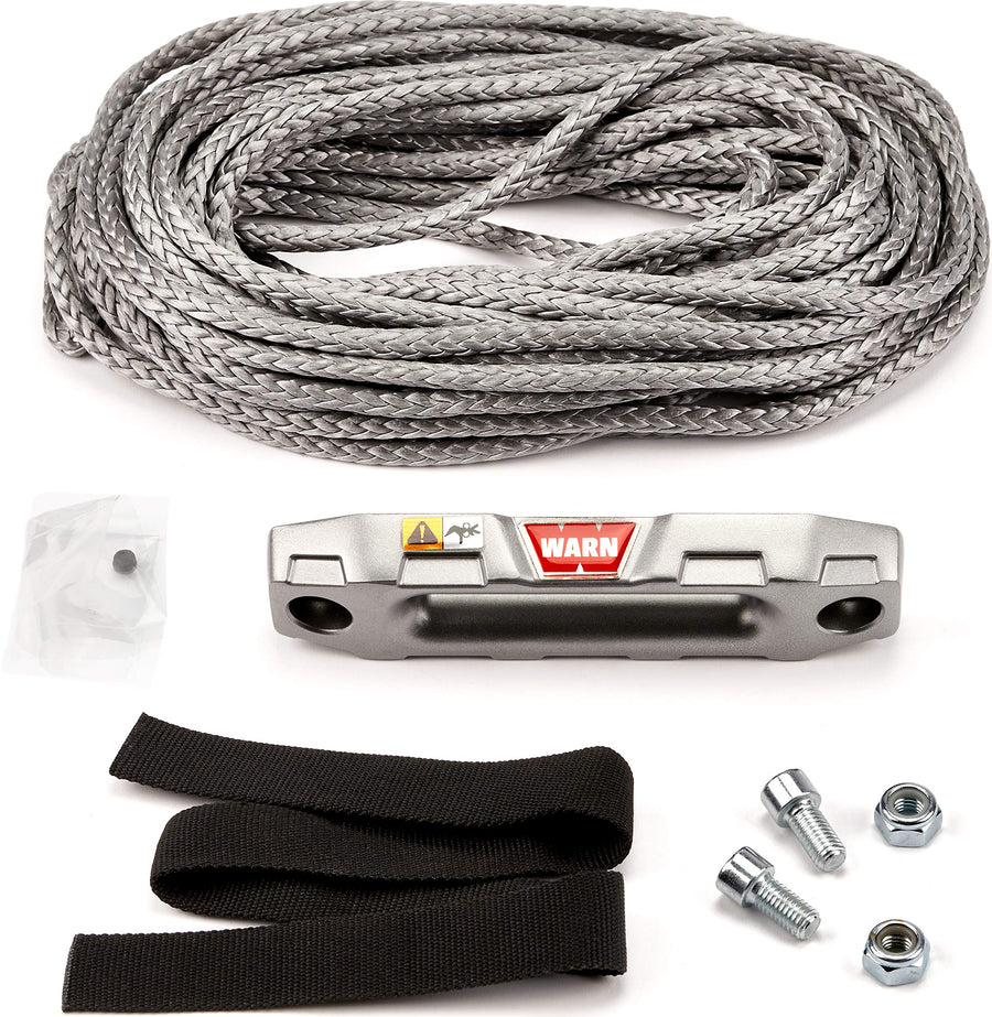 Accessory Kit WARN 100970 - Epic Synthetic Rope for ATV and UTV Winch: 1/4" x 50'