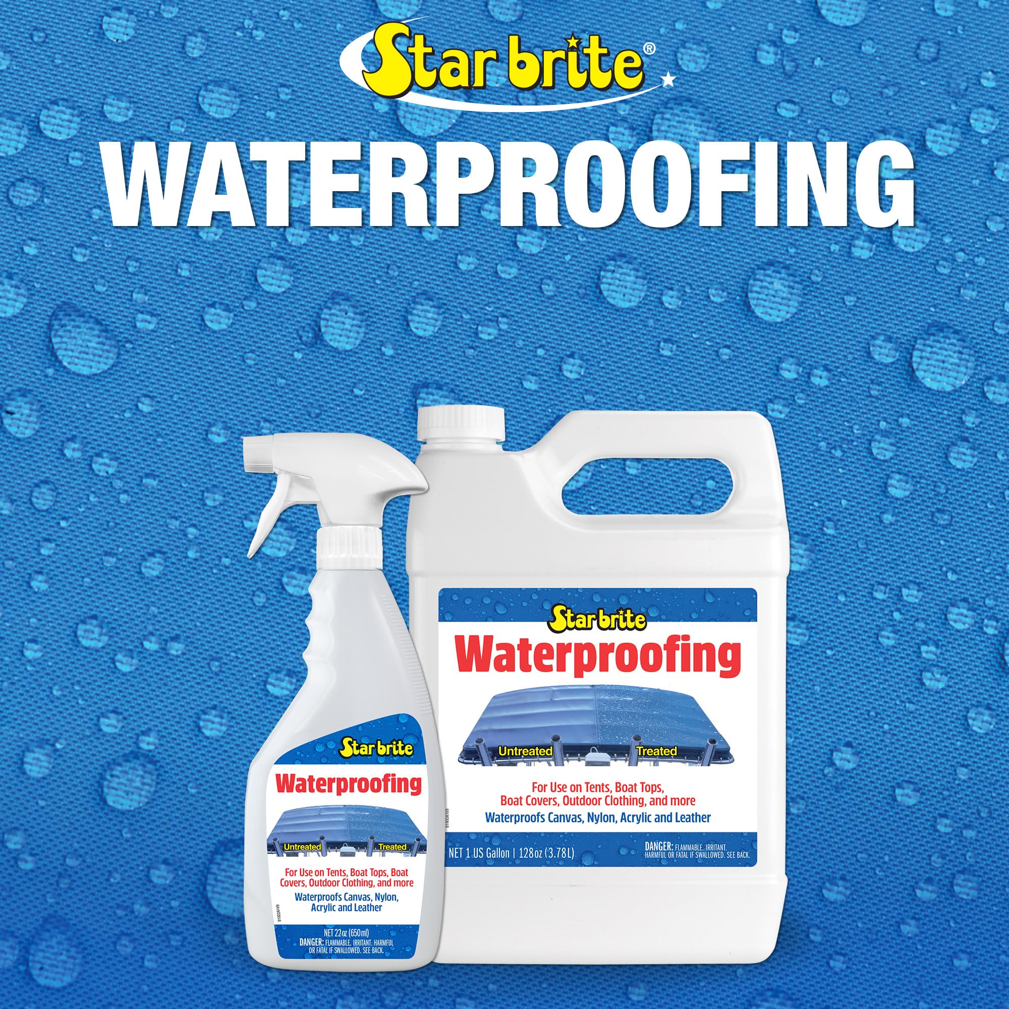 Waterproofing Spray Star brite, Waterproofing + Stain Repellent + UV Protection, 128 oz