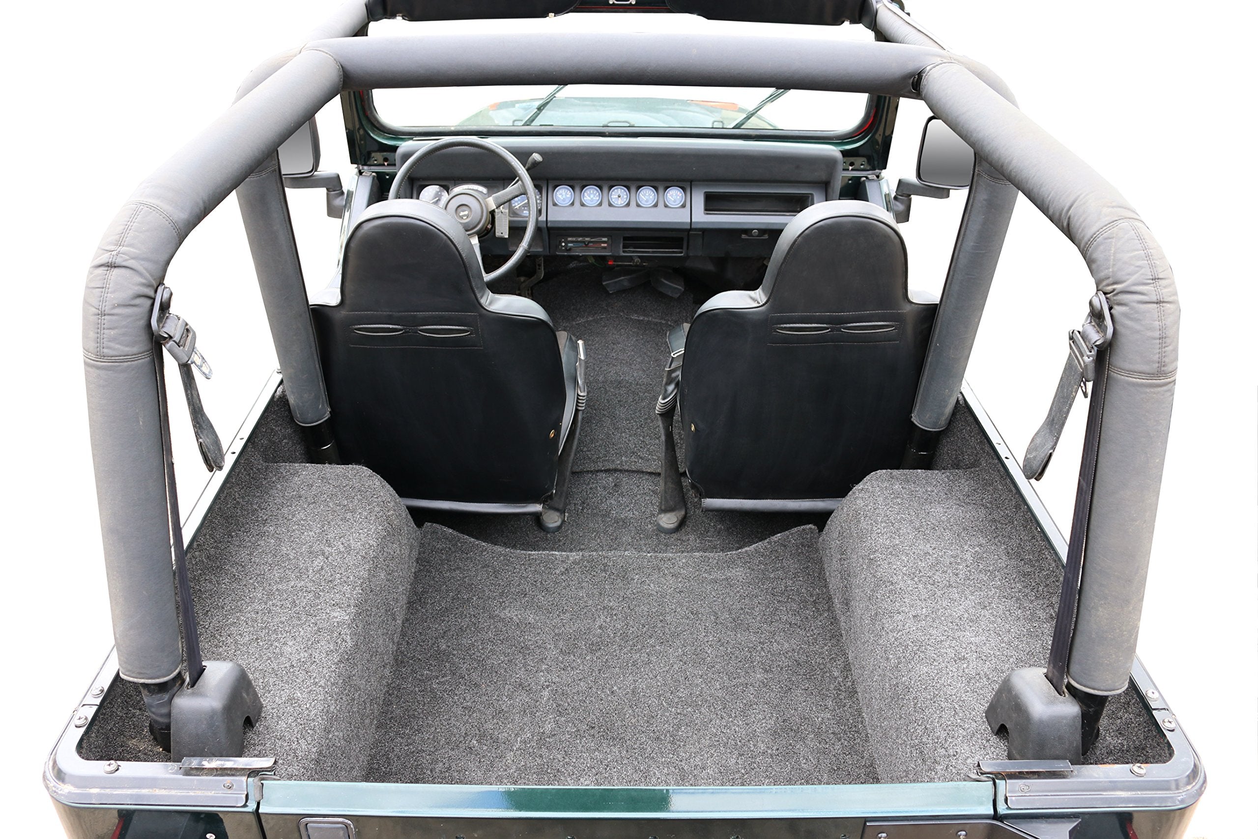 Jeep Cargo Kit - Bedrug | 1976 - 1980 Jeep Wrangler CJ-7, Cargo Liner w/ Tailgate Liner w/Gussets | Grey - 4 pc. | BRCJ76R