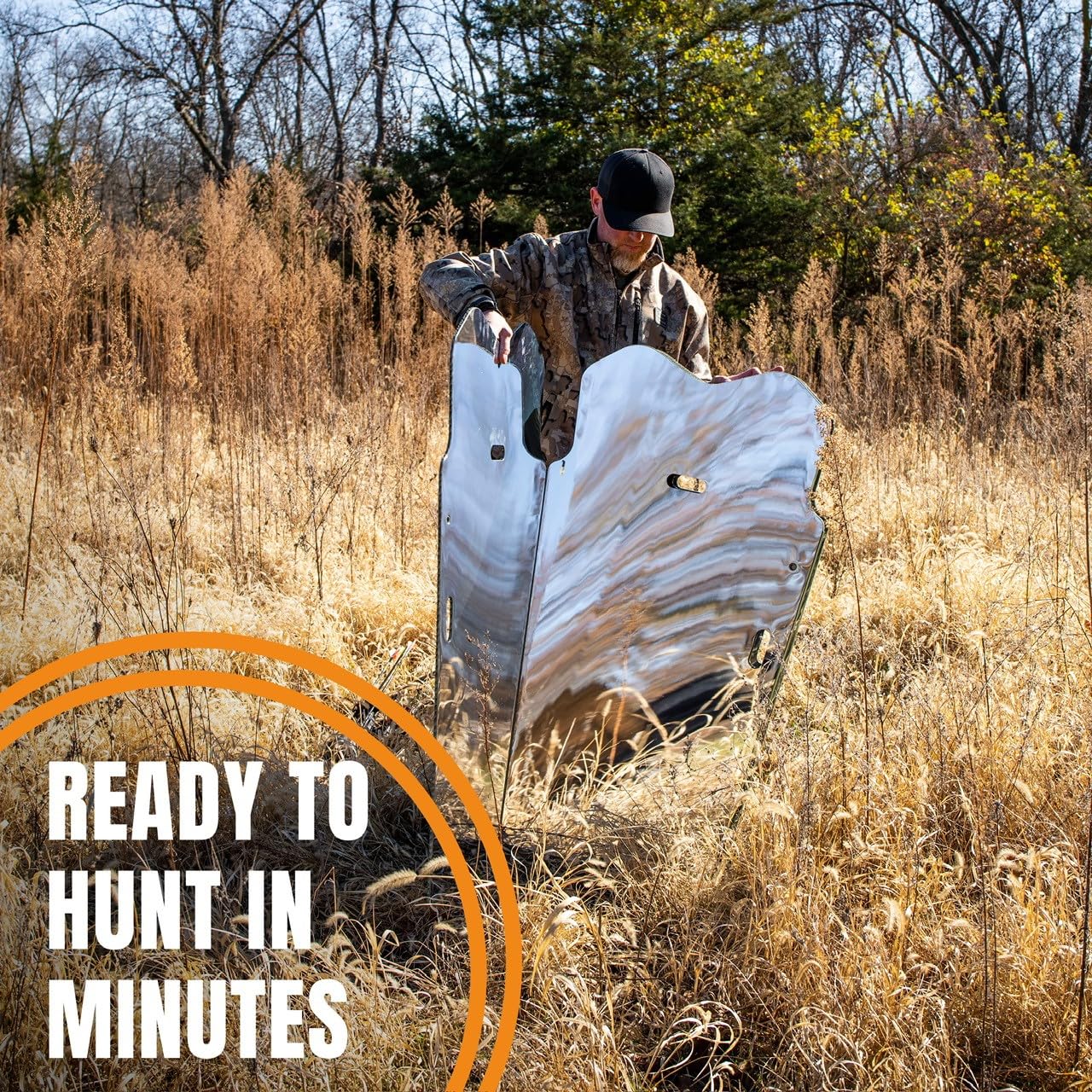 Summit Outdoors Predator GhostBlind Hunting Ground Blind 4-Panel Reflective Hunting Blind