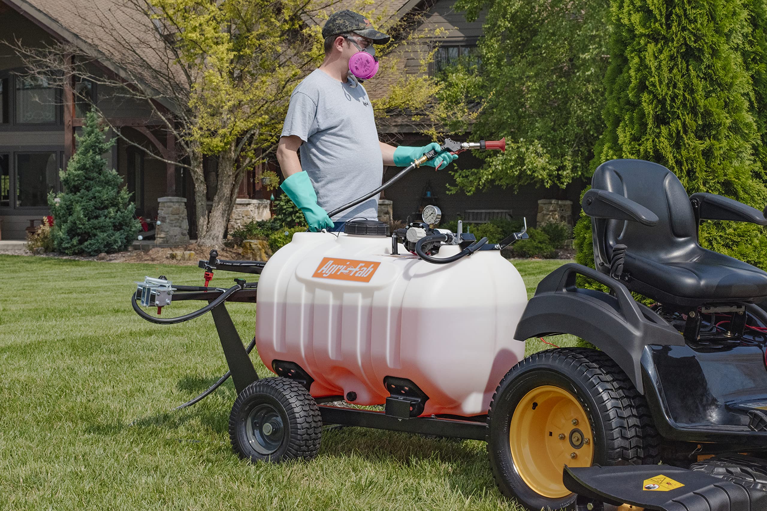 Tow-Behind Agri-Fab 45-0590 Sprayer with Boom and Spray Wand 60 - Gallon Capacity, 4 GPM, 100 PSI Pump