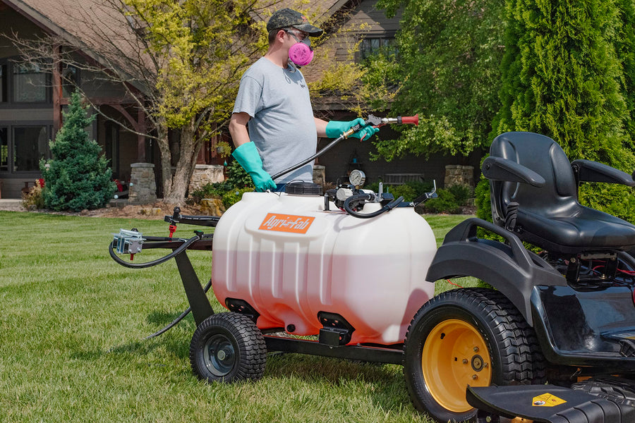 Tow-Behind Agri-Fab 45-0590 Sprayer with Boom and Spray Wand 60 - Gallon Capacity, 4 GPM, 100 PSI Pump