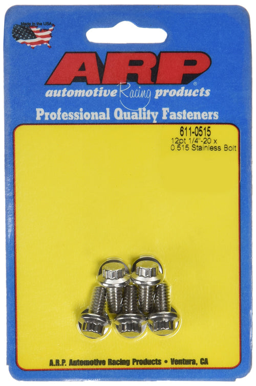 ARP 1/4-20 Stainless Steel 12-Point Bolts - Pack of 5