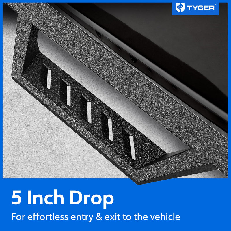 Tyger Auto LanderX Running Board 2018-2026 Compatible with Jeep Wrangler JL 4-Door (Not Fit JK) | TG-LX3J82628 | Drop Step Side Step Rail Nerf Bars
