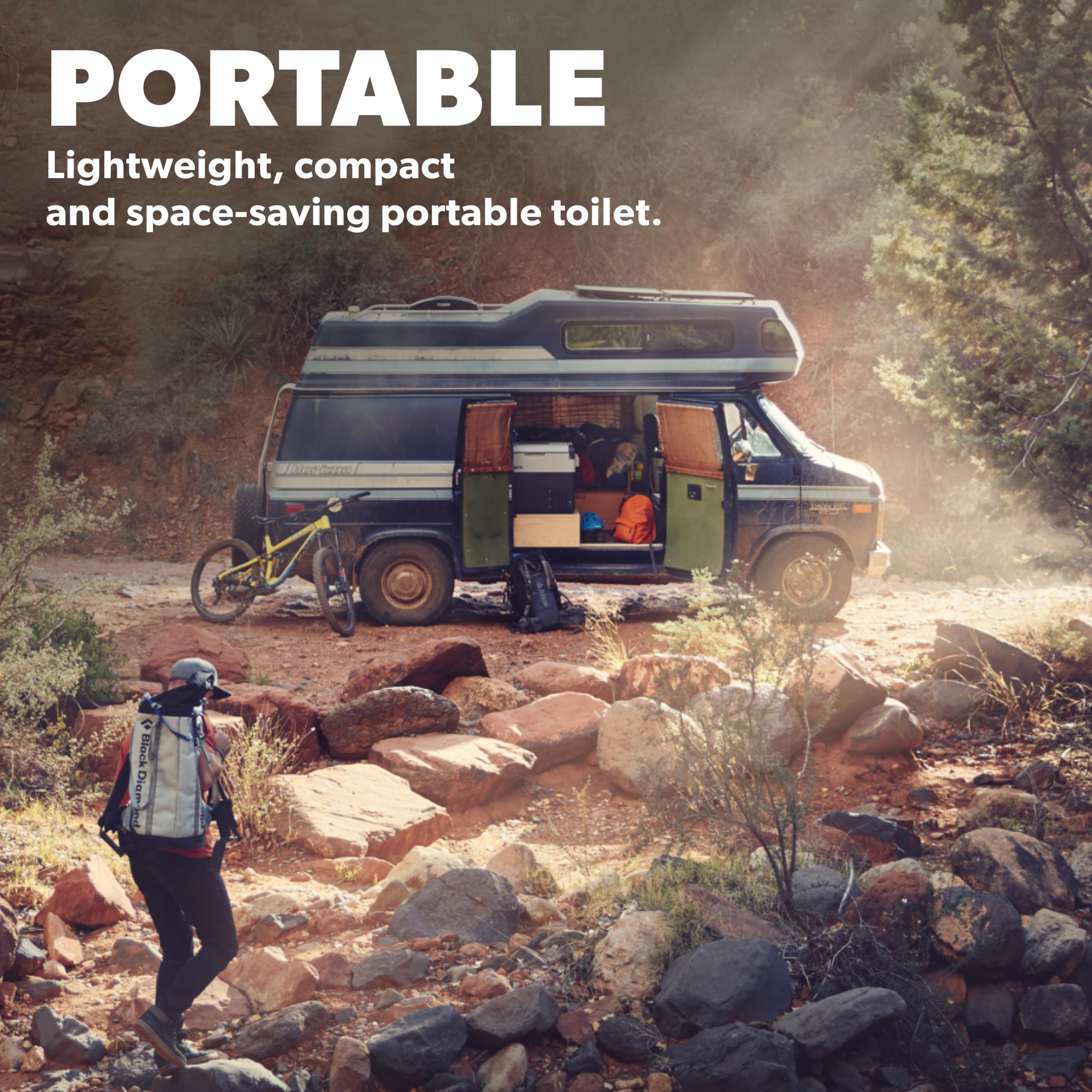 Portable Toilet Dometic 301097606 5.0 Gallon, Gray