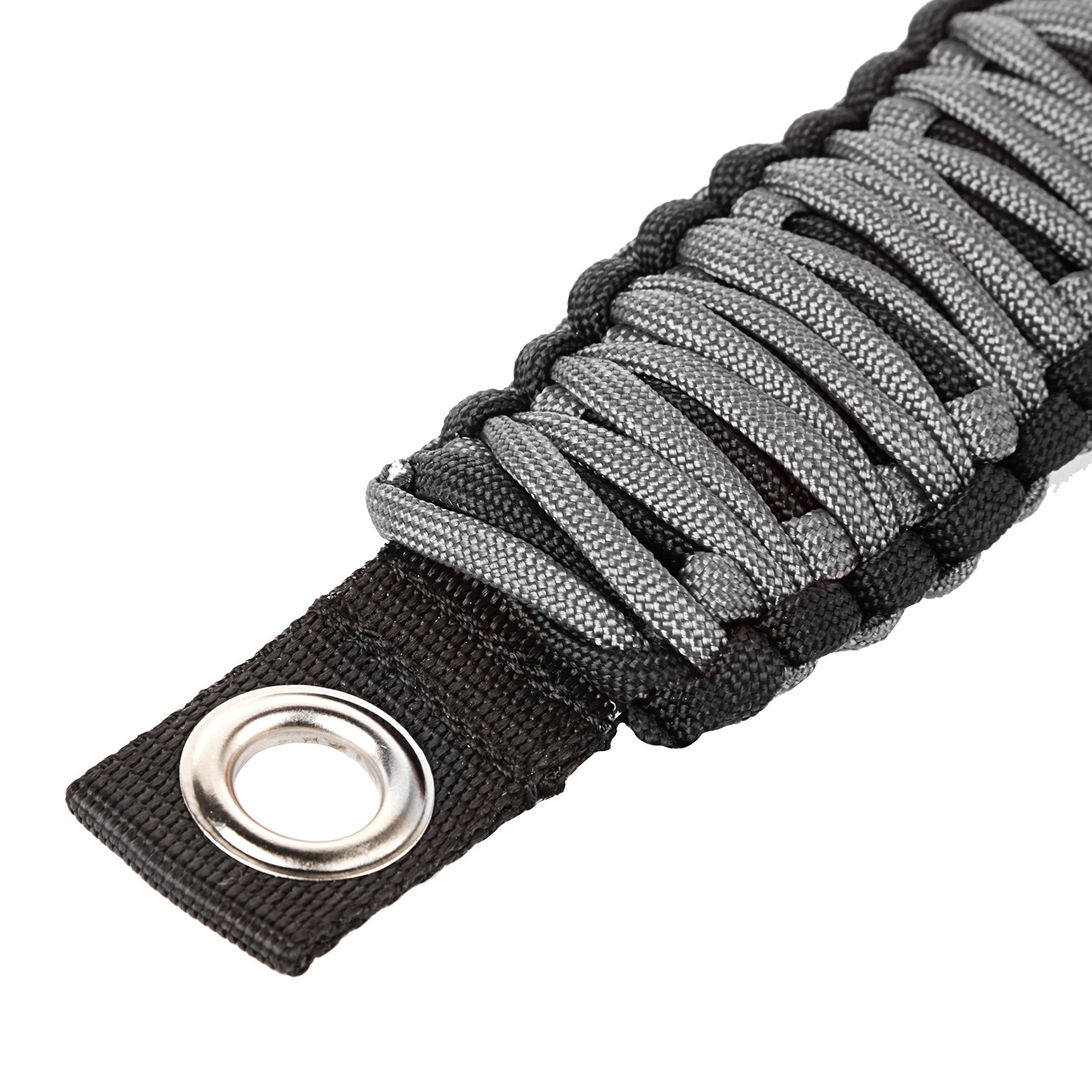 Rugged Ridge | Paracord Grab Handle, A-Pillar/Seat Mounted, Gray | 13305.83 | Fits 2007-2018 Jeep Wrangler JK