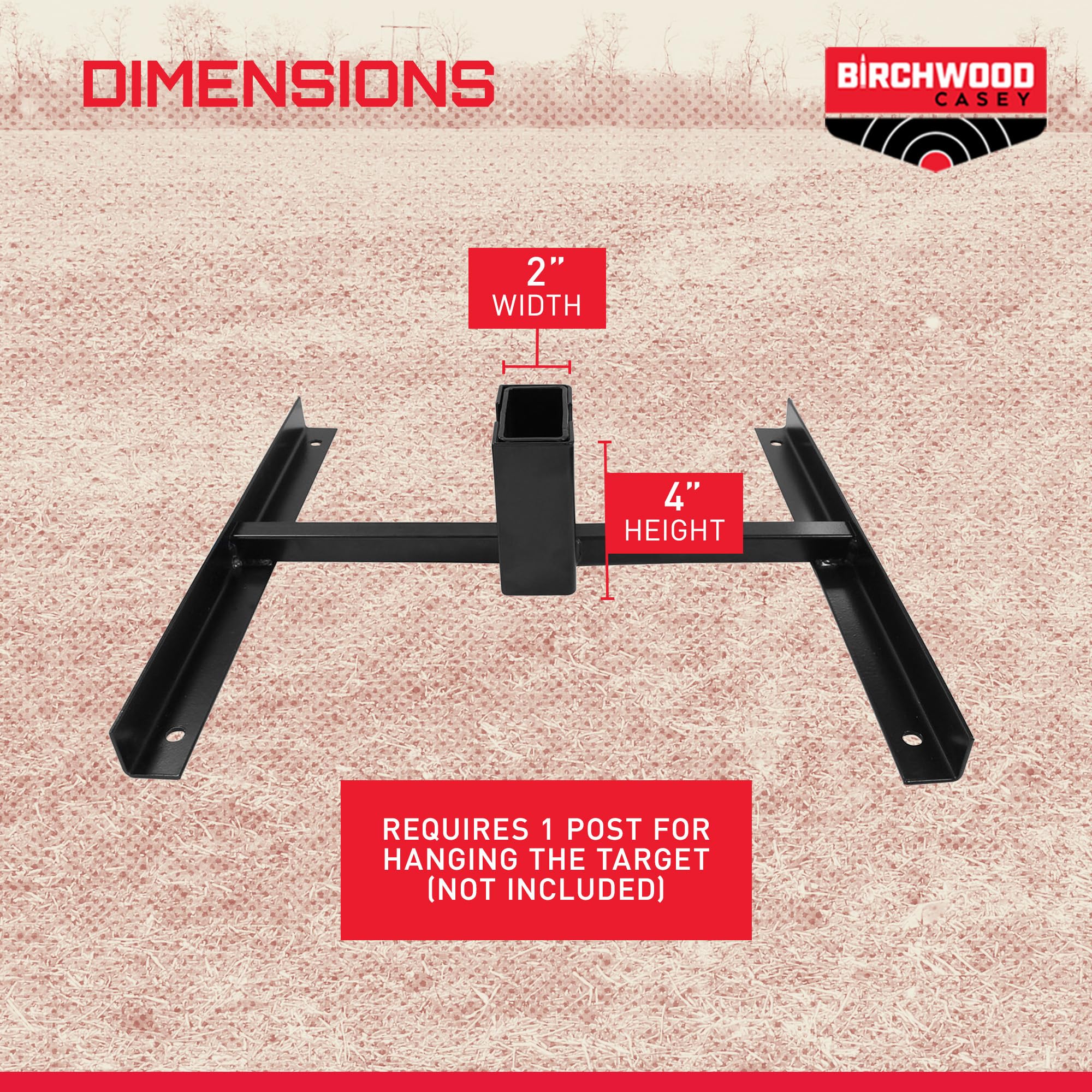 2x4 Birchwood Casey Nested Steel Shooting Target Stand for Hanging Gong Targets