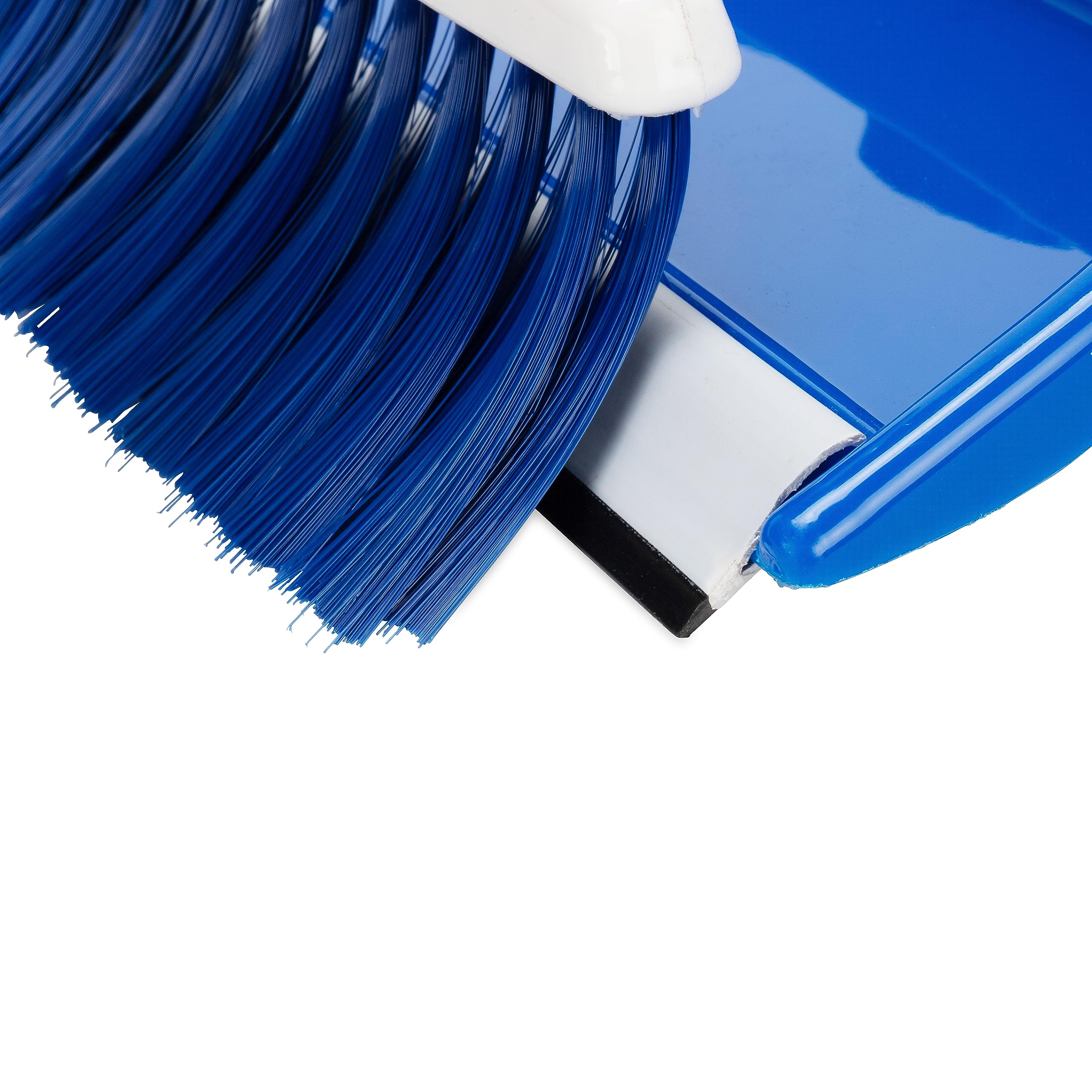 Camco Whisk Broom with Dust Pan-Dust Pan Snaps into Whisk Broom After Use|Hanger Hole for Convenient Storage|Excellent for Traveling,RVs,Campers Campsites,Dorm Rooms&More-(43945),Blue,1 Size