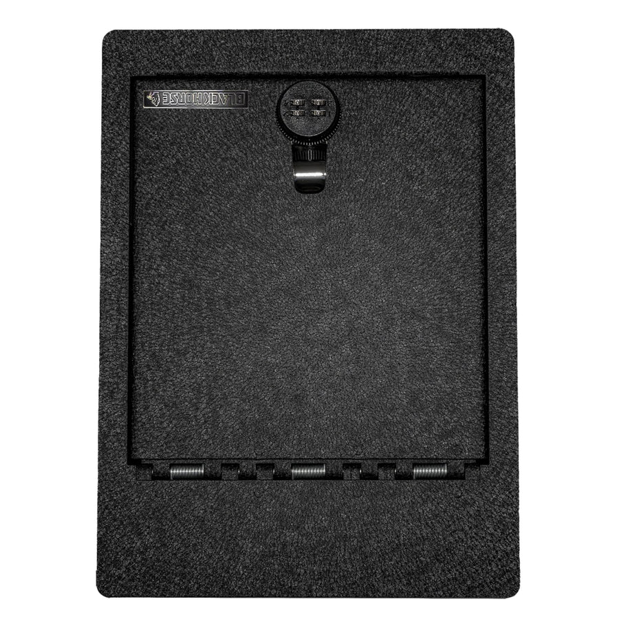 Under Seat Safe Box Black Horse, Black Gun Box Organizer, with 4 Digit Combination Resettable Lock Compatible with 14-19 Silverado/Sierra 1500|15-20 Silverado-Sierra 2500HD/3500HD
