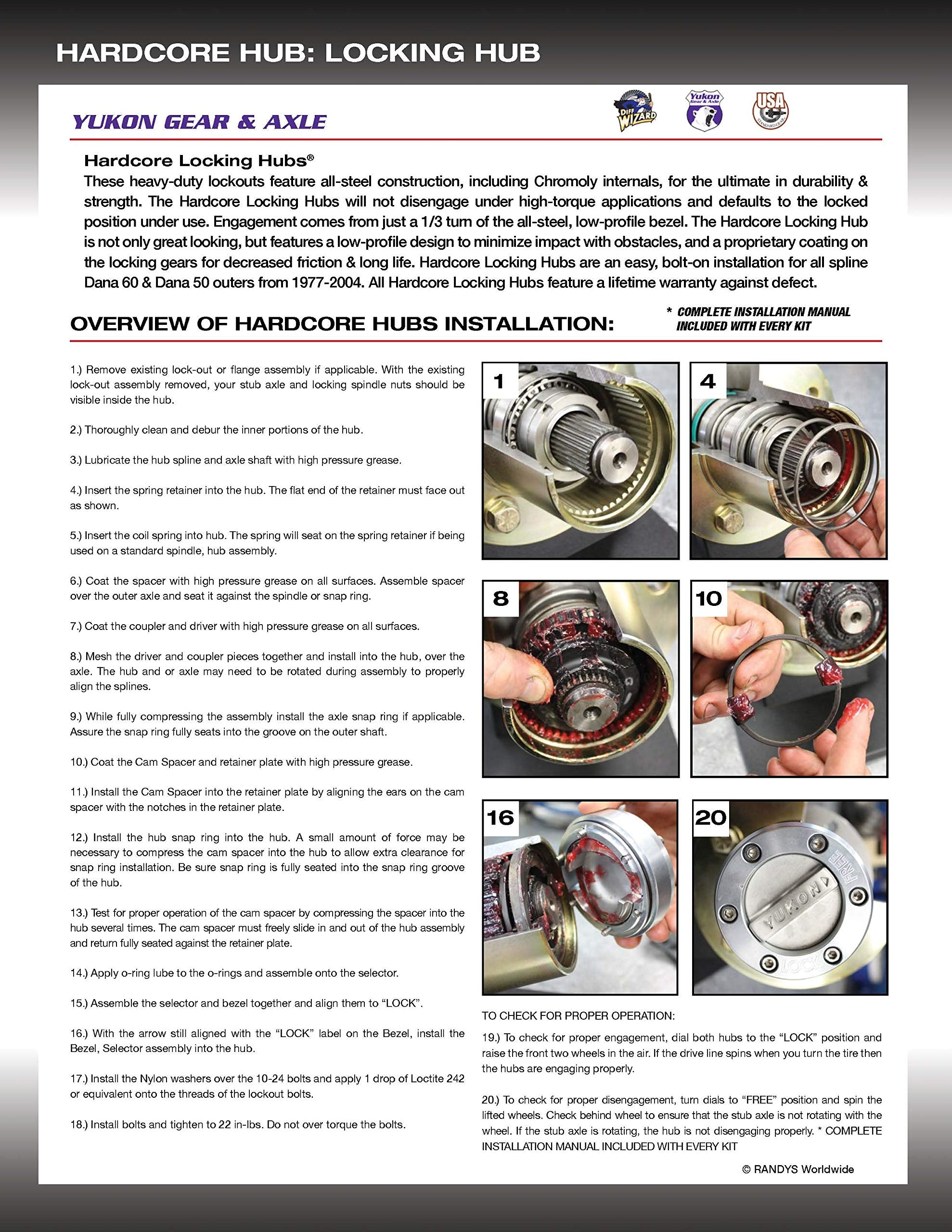 5 x 5.5 Front Hub Conversion for International Scout Yukon Gear & Axle (YA W37132)