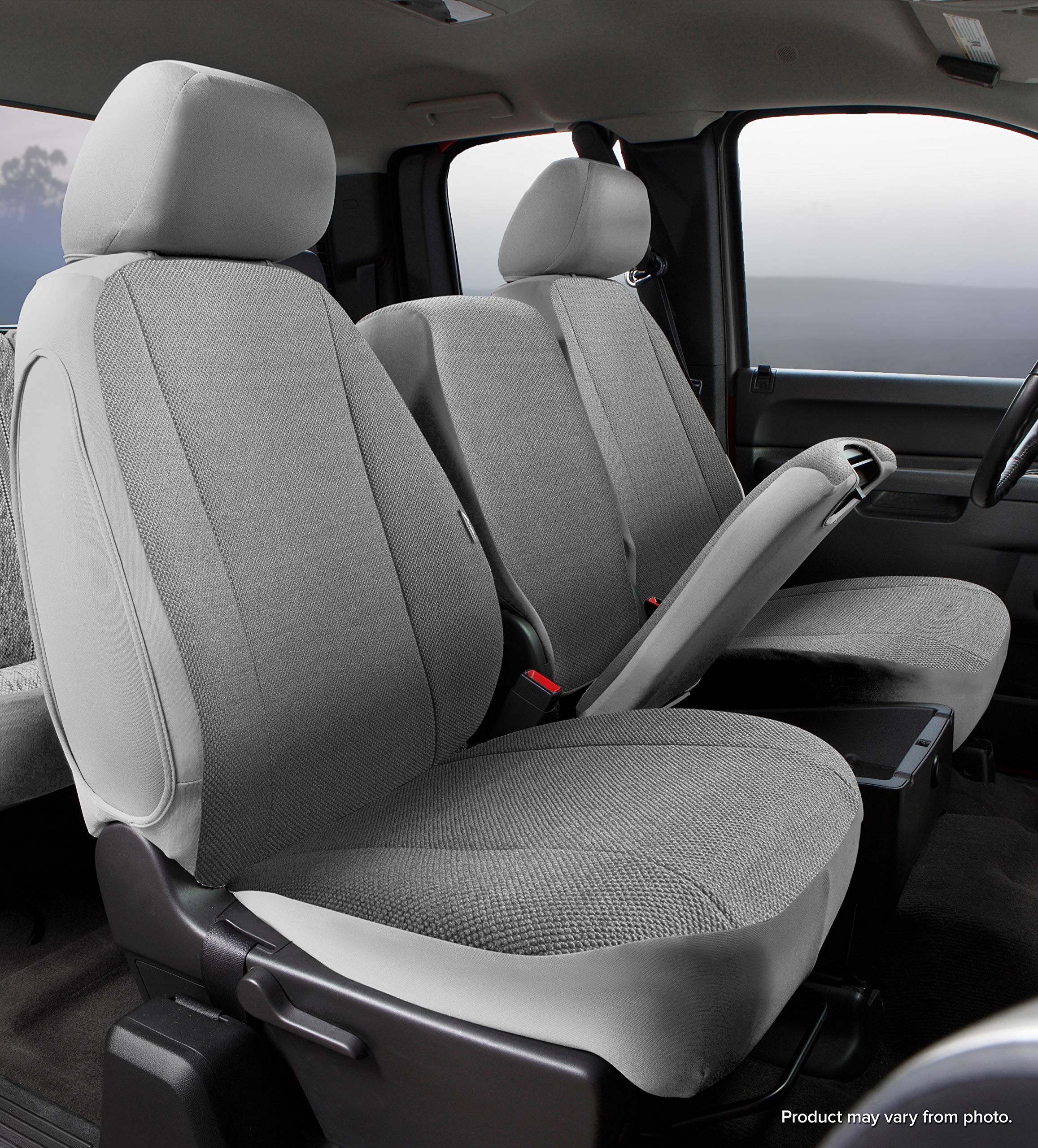 Gray FIA TRS47-41 Custom Fit Front Seat Cover Split Seat 40/20/40 - Saddle Blanket (Solid Gray)