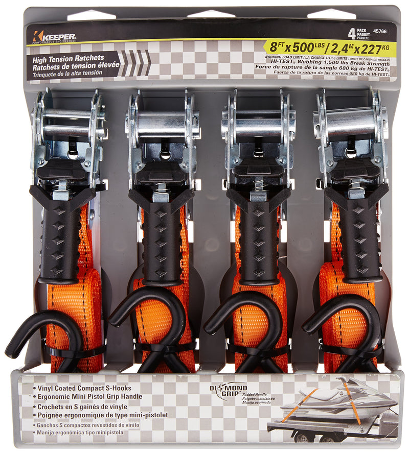 KEEPER Hampton Products 45766 1x8 PSTL Tie Down (4 Pack)