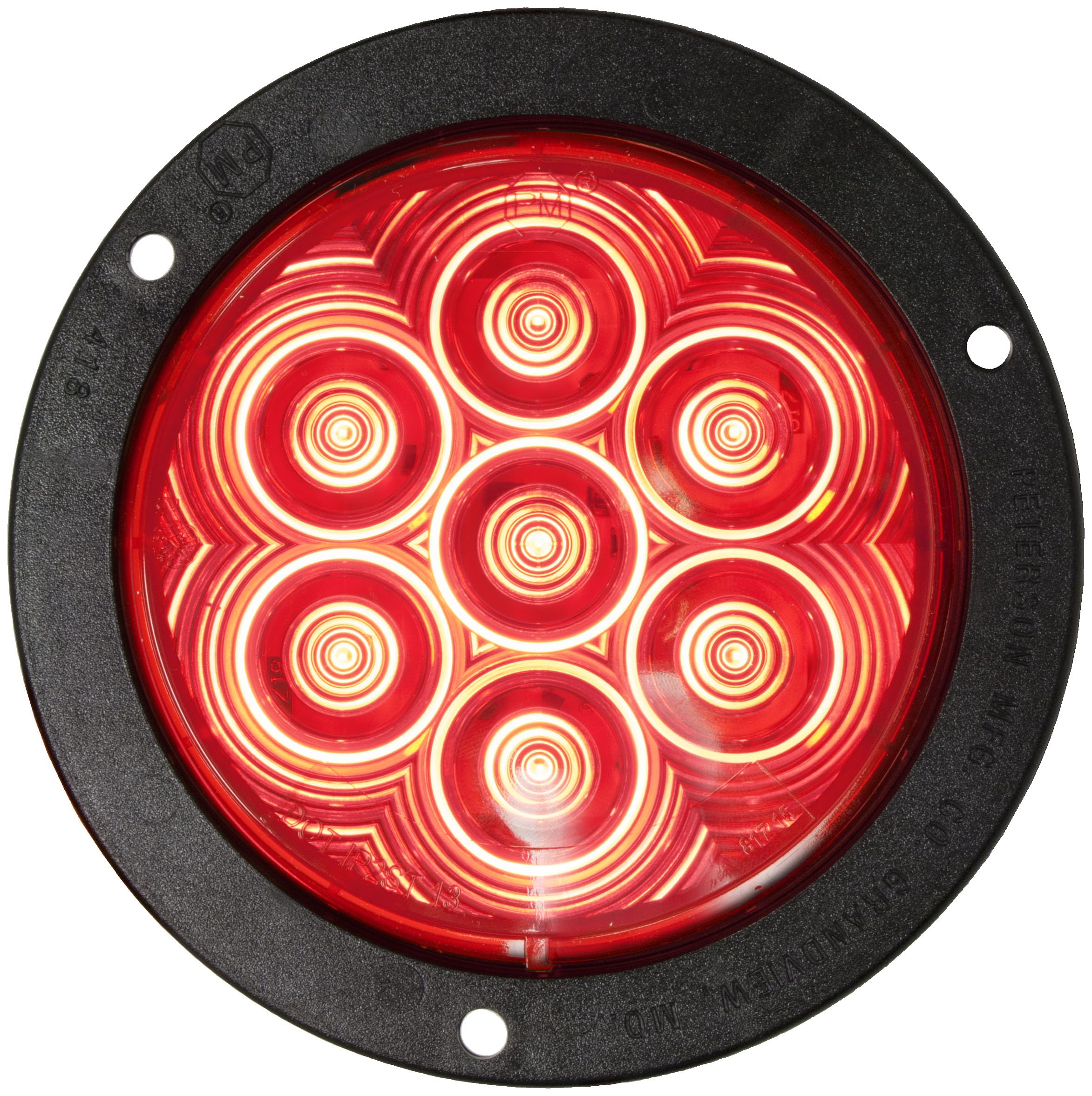 Led Stop/Turn/Tail Peterson Mfg 818R-7, Amp, Flange-Mount