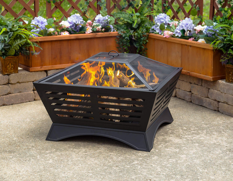 GHP Group Pleasant Hearth OFW380S fire Pit, Black