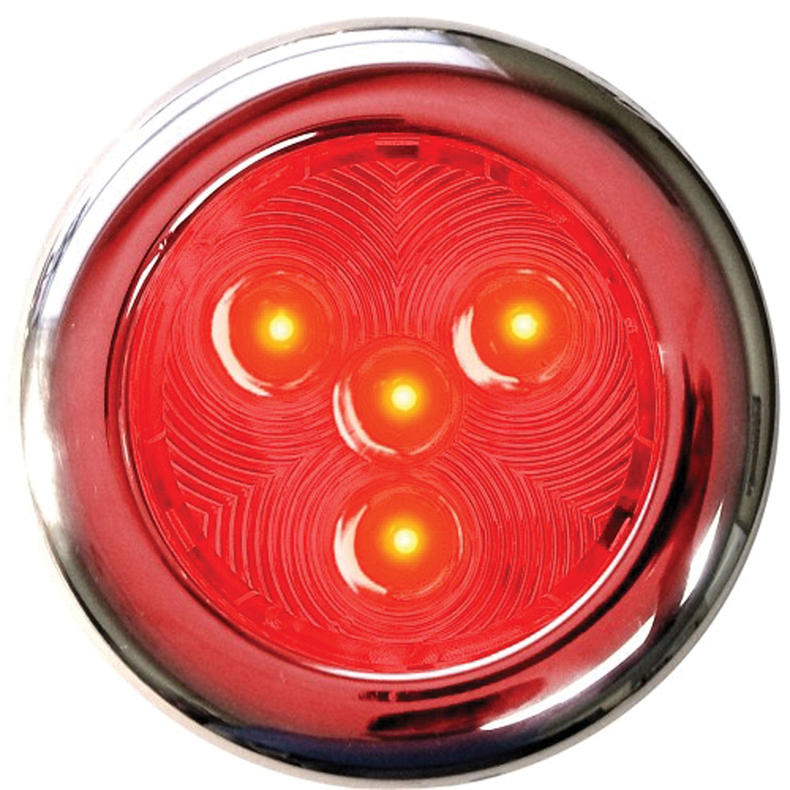 T-H Marine Stainless LED-51897-DP LED Puck Light, 3" - Red