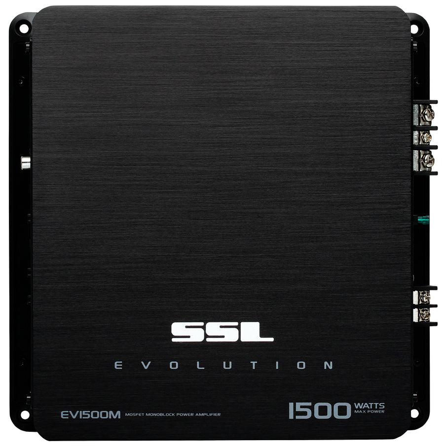Sound Storm Laboratories Evolution Series EV1500M Car Audio Amplifier - 1500 High Output, Monoblock, Class A/B, 2 Ohm Stable, High/Low Level Inputs, Low Pass Crossover, Hook Up To Stereo and Subwoofer