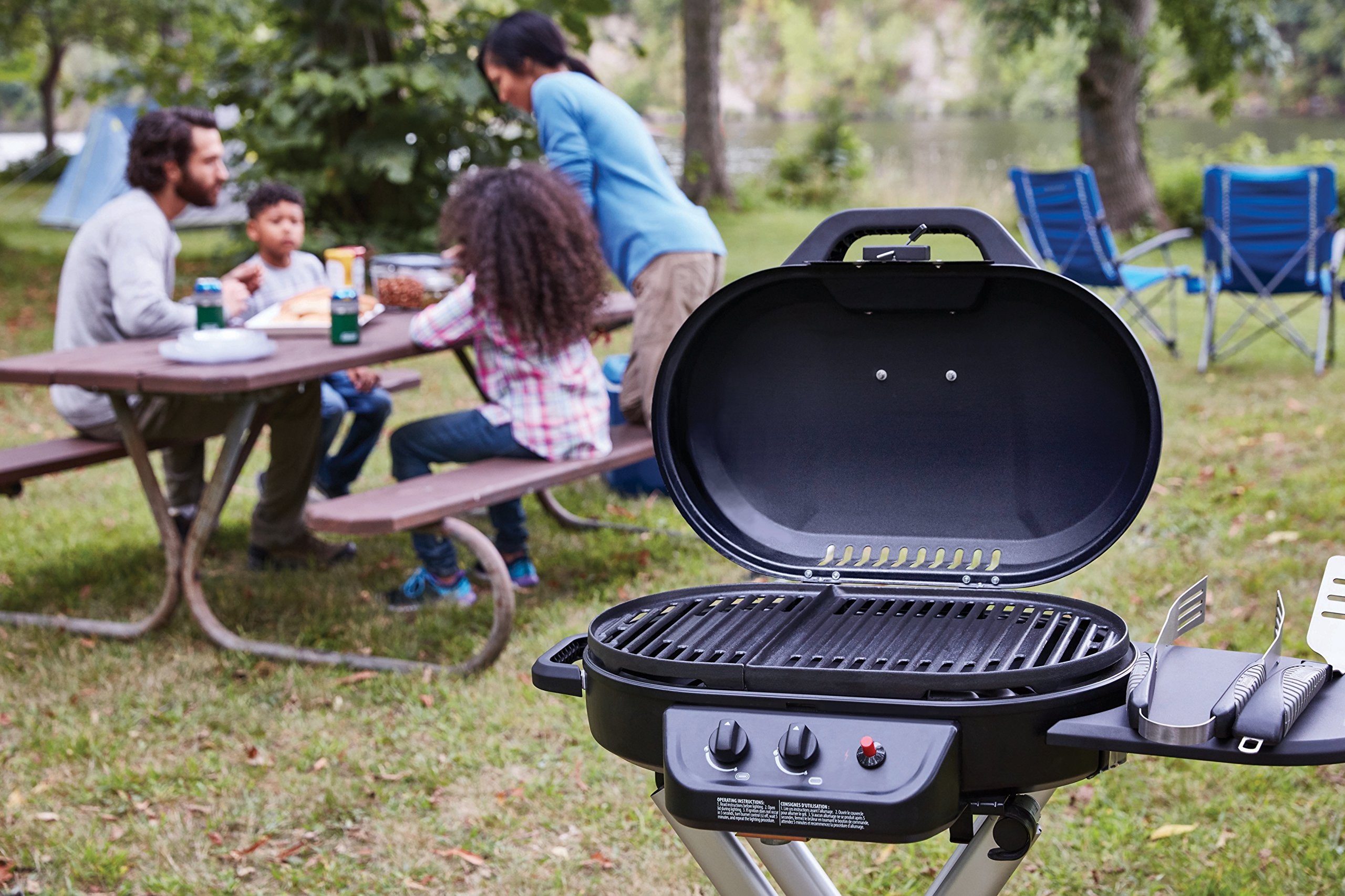 RoadTrip Coleman 225 Portable Propane Grill, 2-Burner Gas Grill with Matchless Ignition & Adjustable Temperature Control, 11,000 BTUs of Power for Grilling, Tailgating, Camping, BBQ, & More