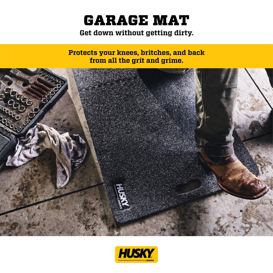 Husky Liners Garage Mat Universal | 2’ X 4’ Foldable & Easy to Store | 1-pc Grey – 11991