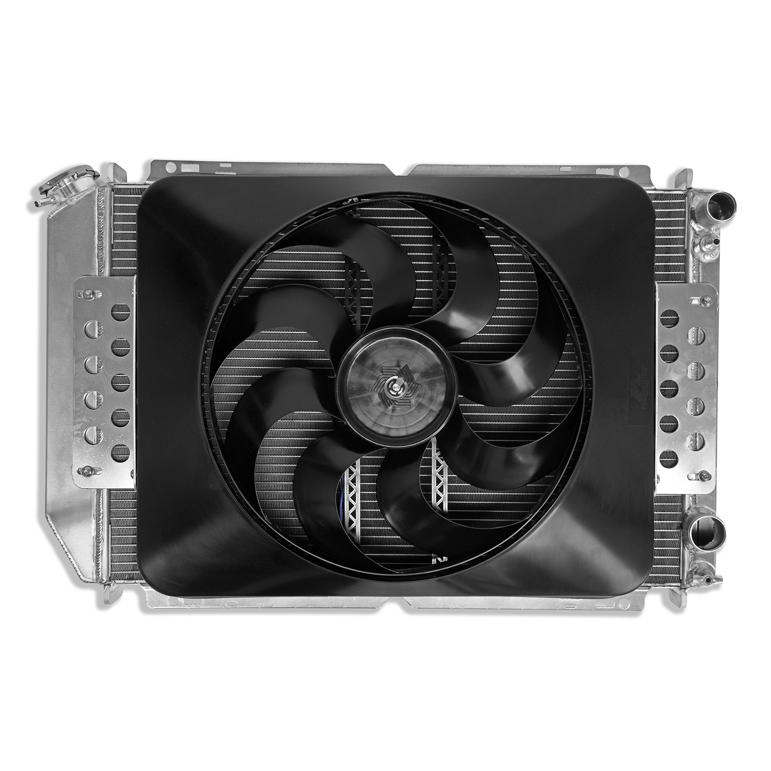 Extruded Core Radiator and Electric Fan Flex-a-lite (1979-1993 Fox Body Mustang LS Engine)