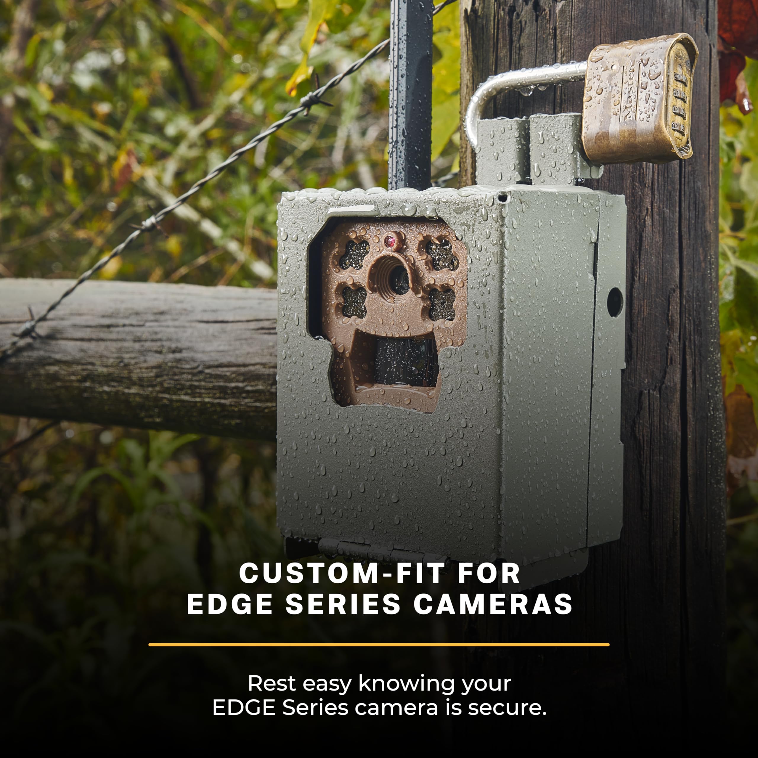 Moultrie Security Box for Cellular Trail Cameras Edge, Edge Pro - Robust Protection, 16-Gauge Steel Structure, Weatherproof and Security