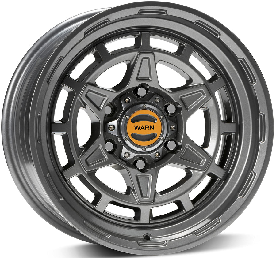 Epic WARN Wheels with Six-Lug Bolt Pattern, Gunmetal Gray - Fits: 2021 Ford Bronco and 2019-Current Ford Ranger, Toyota Tacoma, and Toyota 4Runner