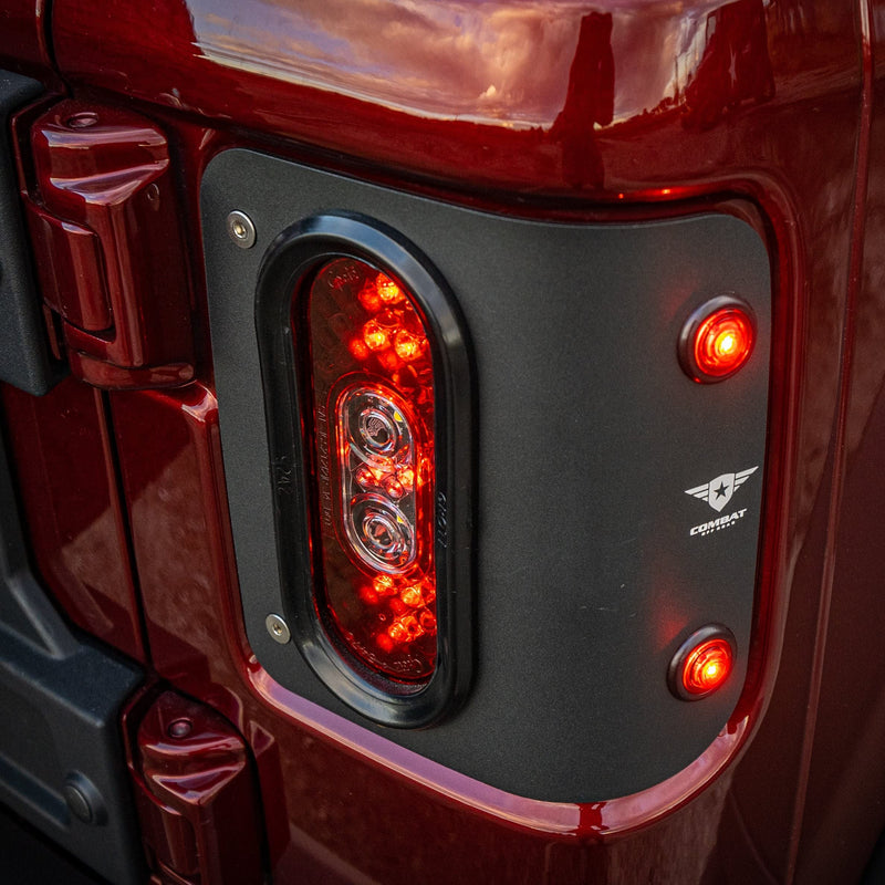 Combat Off Road LED Tail Gunner Tail Lights Compatible with Jeep JL/JLU - Flush Mount, SAE/DOT Approved