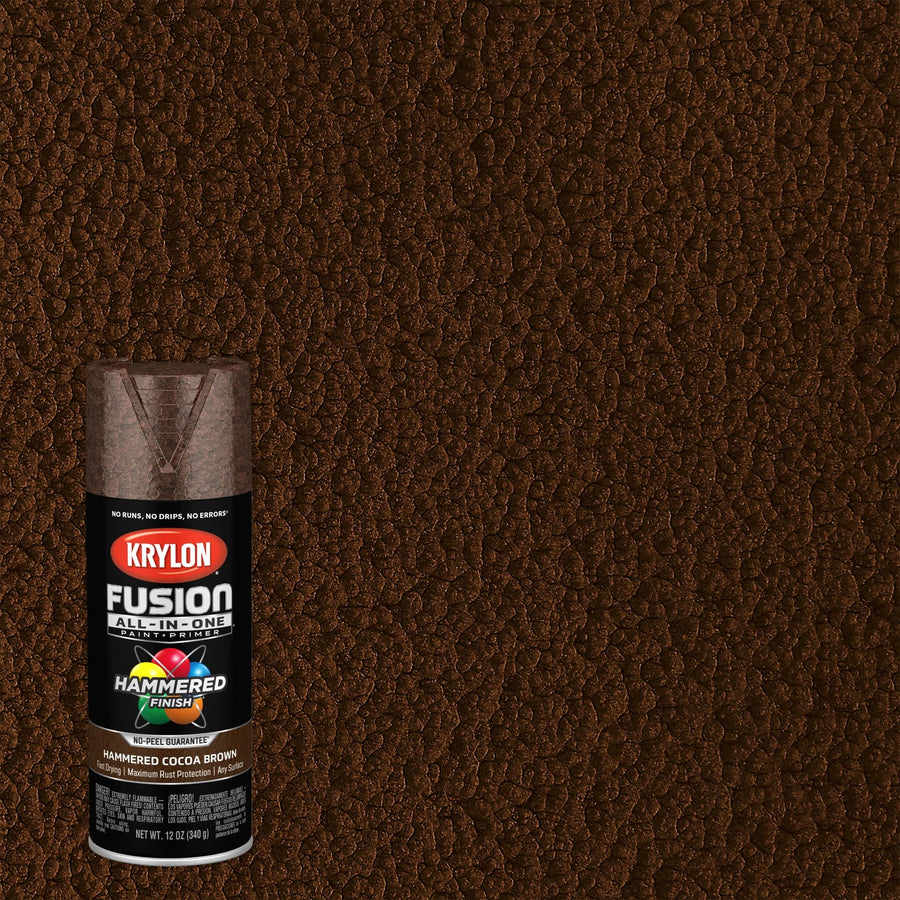 Krylon All-In-One Adhesive Hammered Finish Spray Paint for Indoor/Outdoor Use, 12 oz, Cocoa Brown
