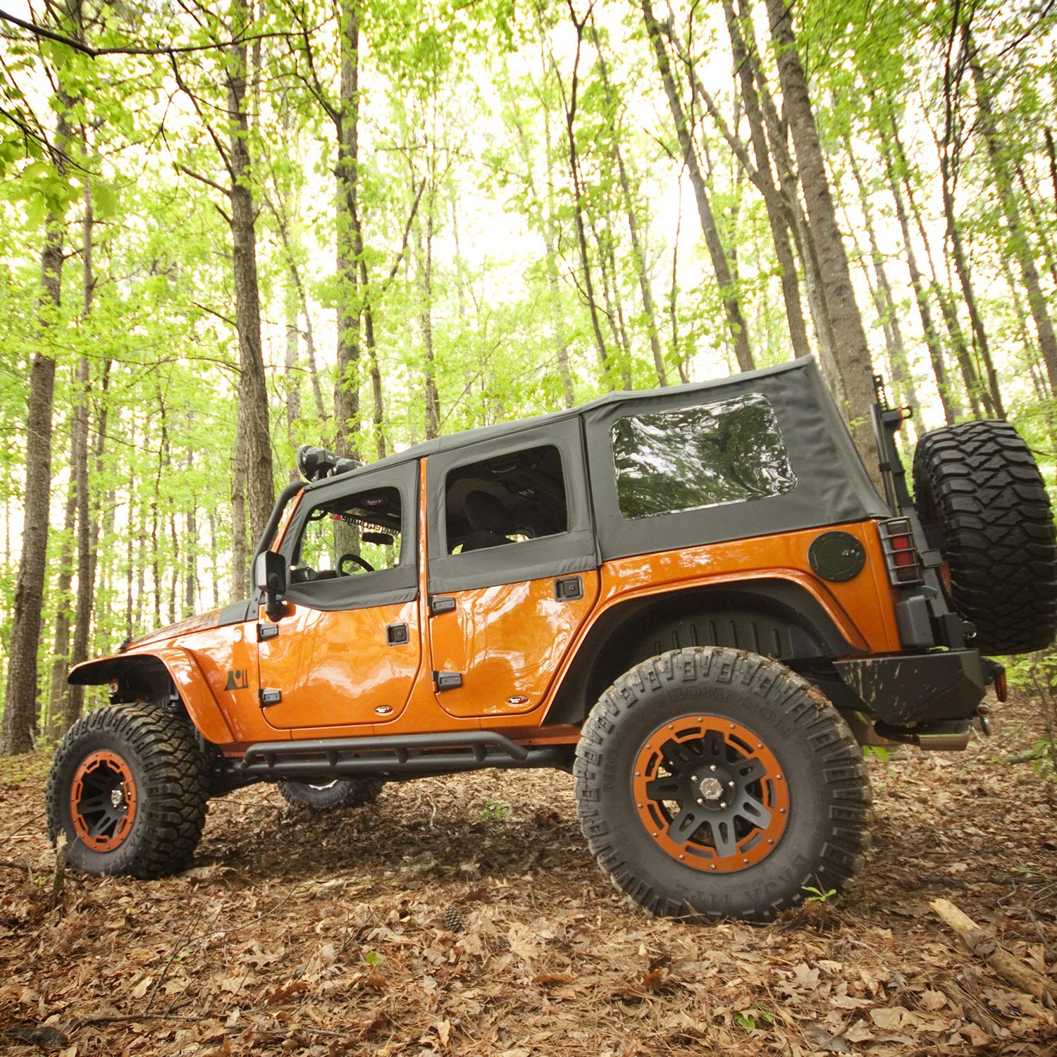 All Terrain Rugged Ridge Flat Fender Flare Kit, 8 Piece | 11620.11 | Fits 2007-2018 Jeep Wrangler JK