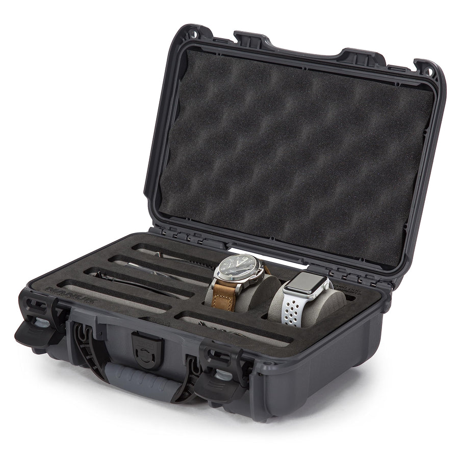 Case Nanuk w/Foam Insert for 2 Watches and 5 Knives - Graphite 909-2WT5KNI7