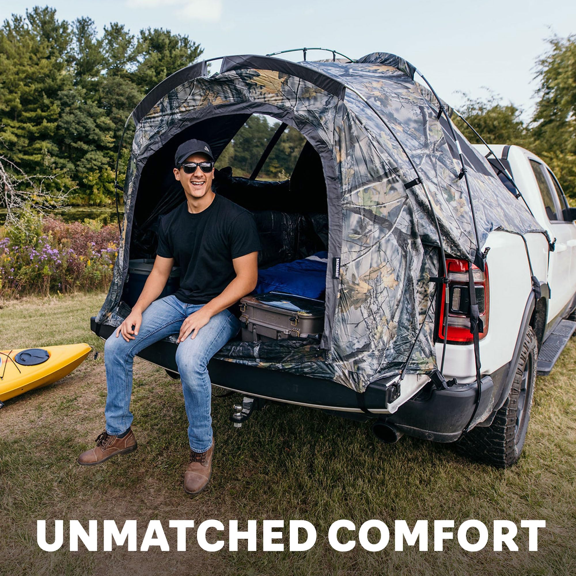 Camo Truck Tent Napier Backroadz | Pickup Truck Bed Camping Tent | Sleeps 2 | Full Rainfly | Sturdy & Spacious | Easy 10-Minute Setup | Camouflage