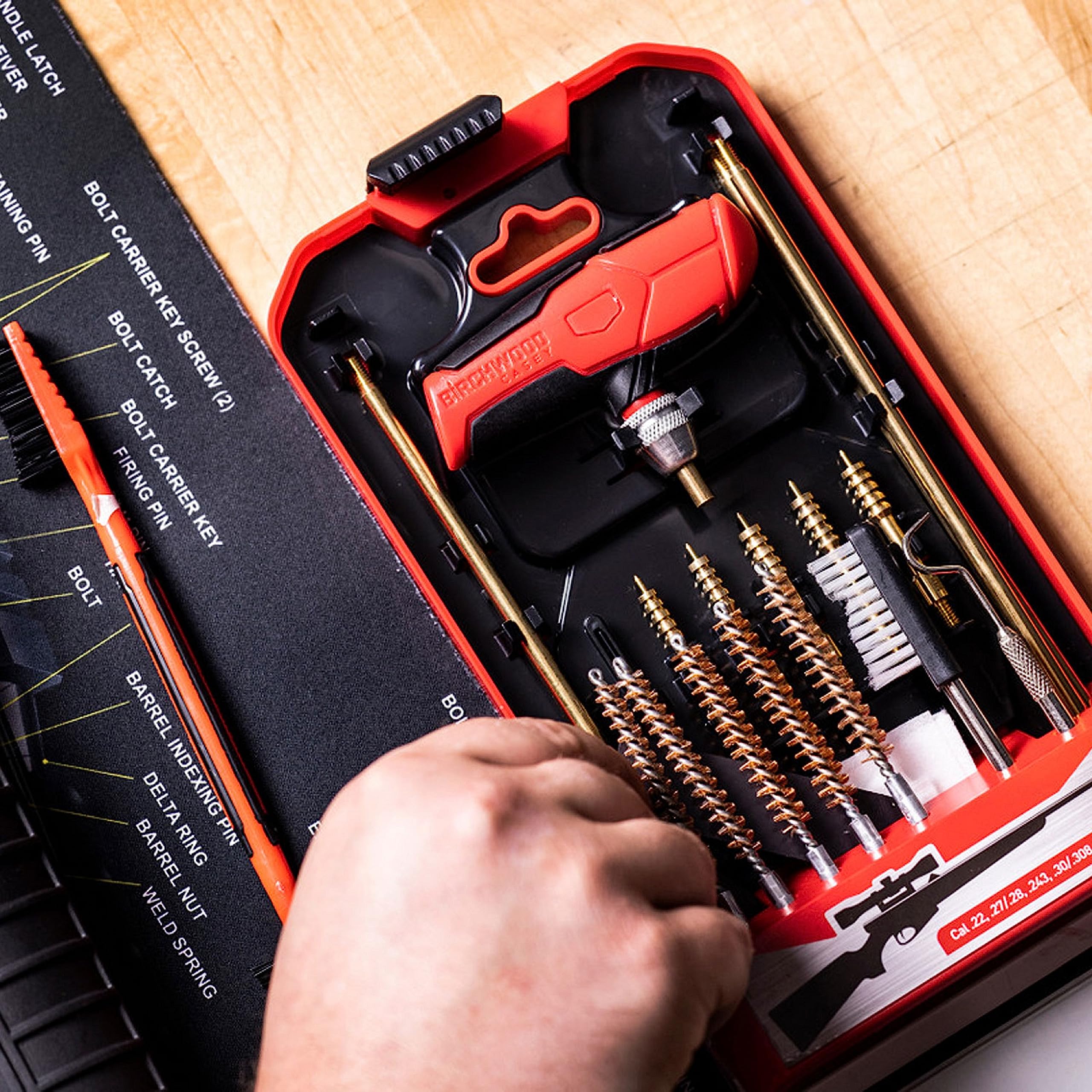 Durable Birchwood Casey Versatile Maintenance Gun Cleaning Kit | Brushes, Jags, Rod, T-Handle & Case Included | for Rіflе