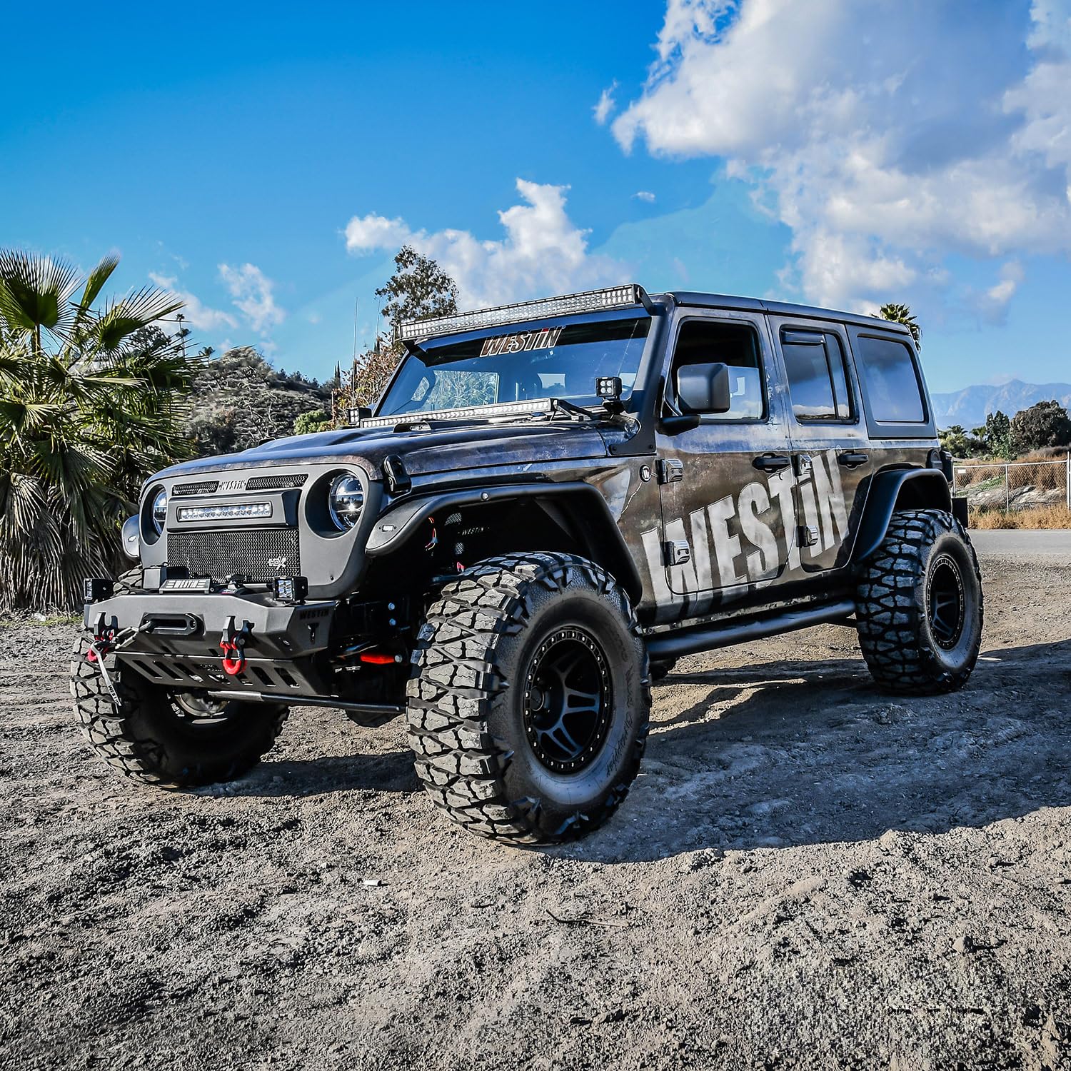Westin E-Series 23-4065 3 Round Nerf Bars fits 2018-2025 Wrangler JL Unlimited 4Door Textured Black Pair